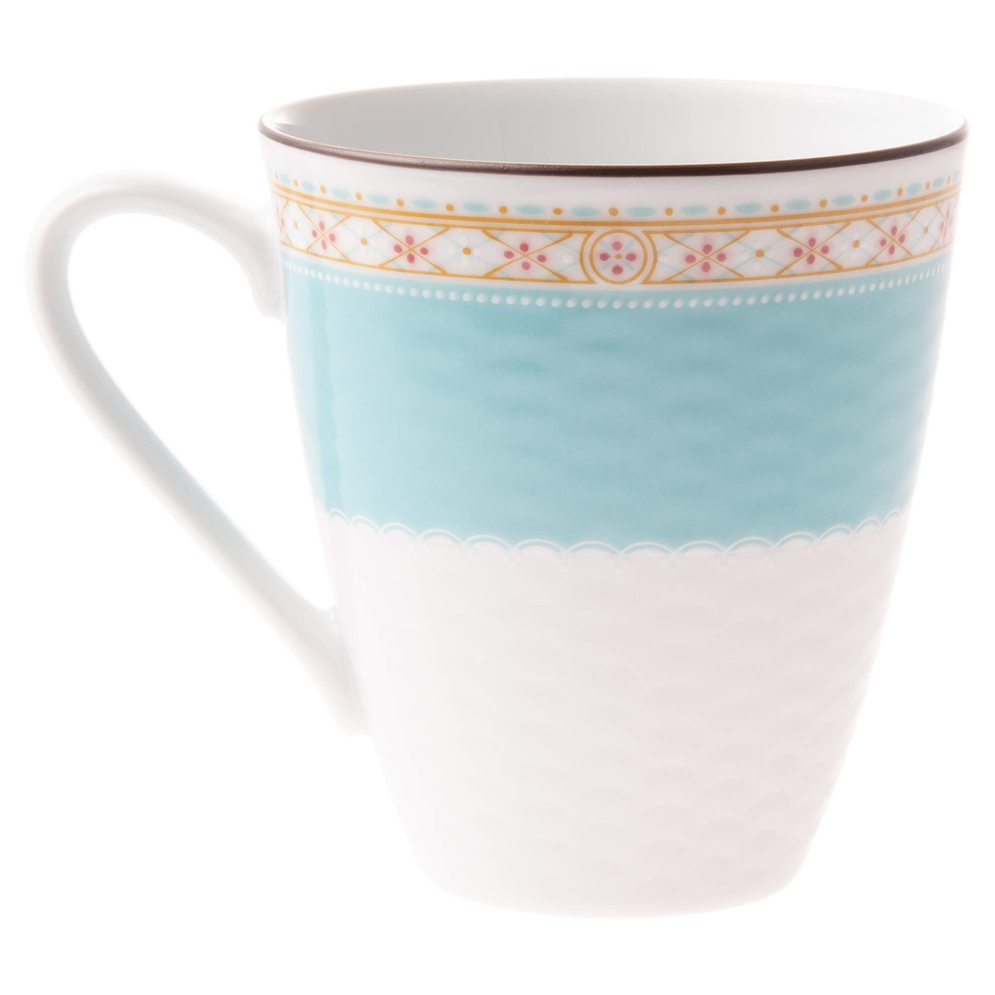 Noritake P5355L/1645 Fine Porcelain Mugs Set of 2 - 295cc Humming Blue Microwave Safe Coffee Cups - Perfect for Home, Office & Gift Giving