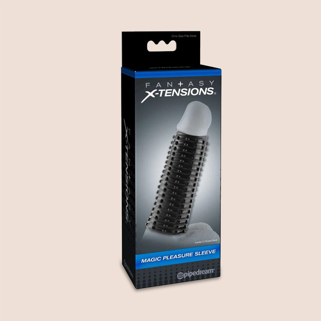 Fantasy X Tensions Magic Pleasure Sleeve for Men - Textured Stimulation Sleeve | Enhance Intimate Pleasure & Sensation | Perfect for Solo Play & Couples Fun