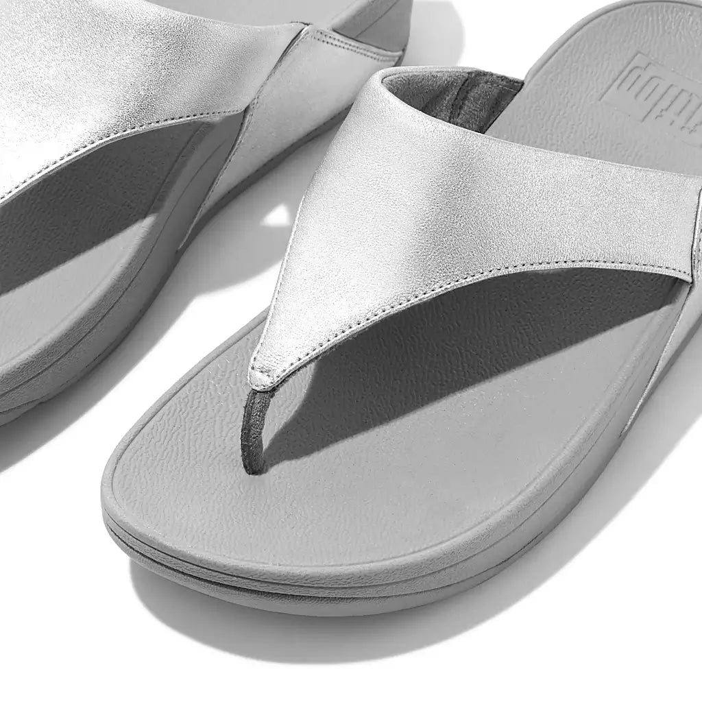FITFLOP LULU Leather Toe Post Sandals for Women - Comfortable Flip Flops with Arch Support | Perfect for Beach, Pool, and Summer Walking | Final Sale