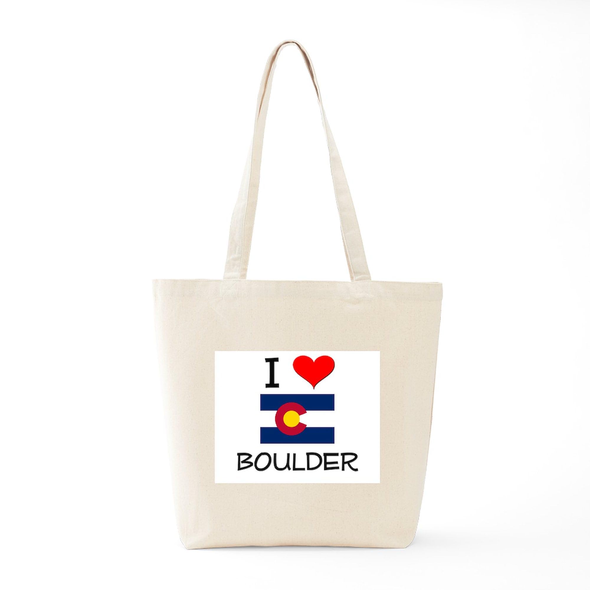 I Love Boulder Colorado Tote Bag - Natural Canvas Reusable Shopping Bag for Groceries, Beach & Travel | Eco-Friendly Cotton Tote