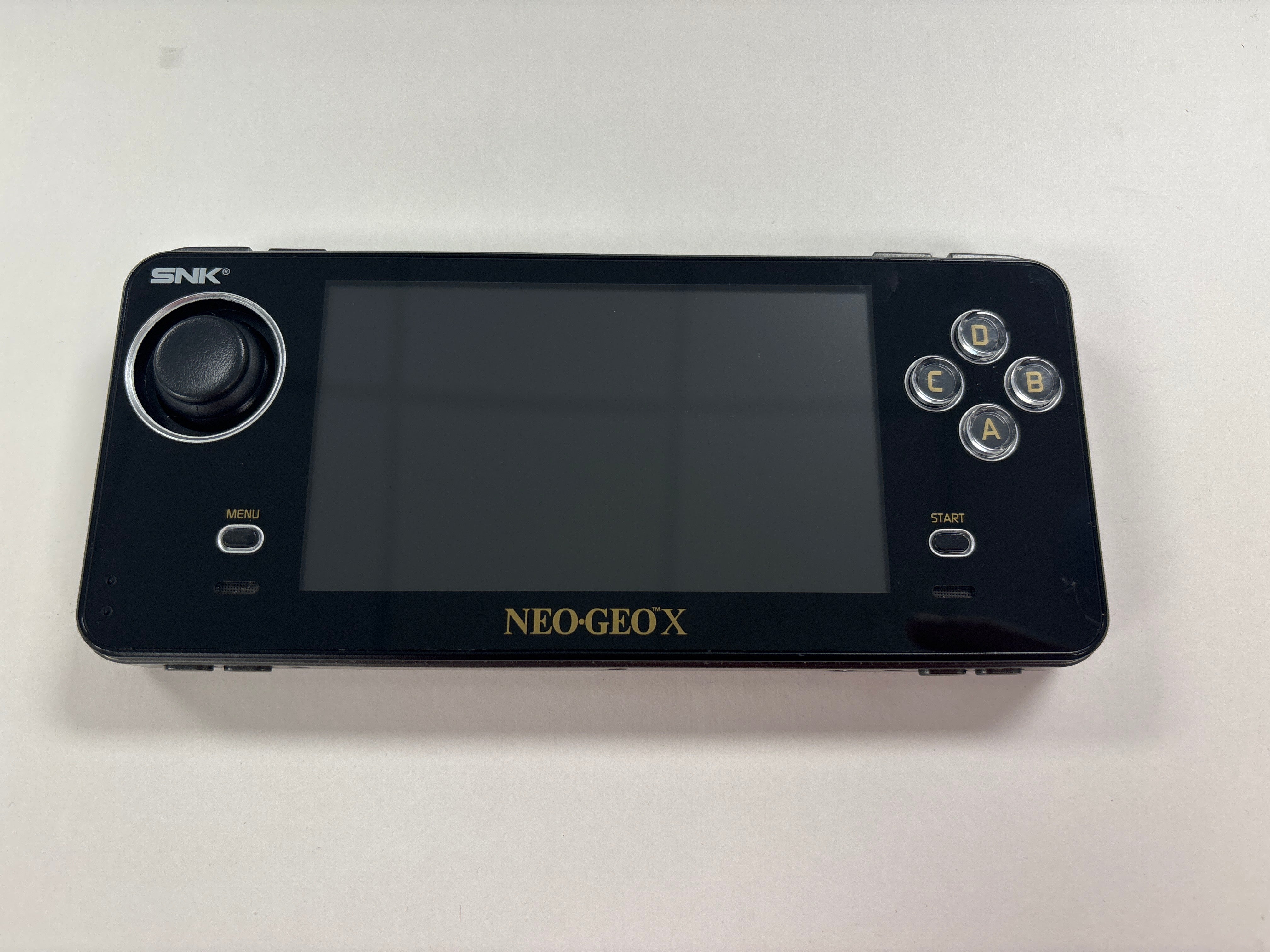 SNK Neo Geo X Gold Advanced Handheld Gaming Console with Ninja Master's - Like New Condition | Portable Retro Gaming for Travel & Home Entertainment