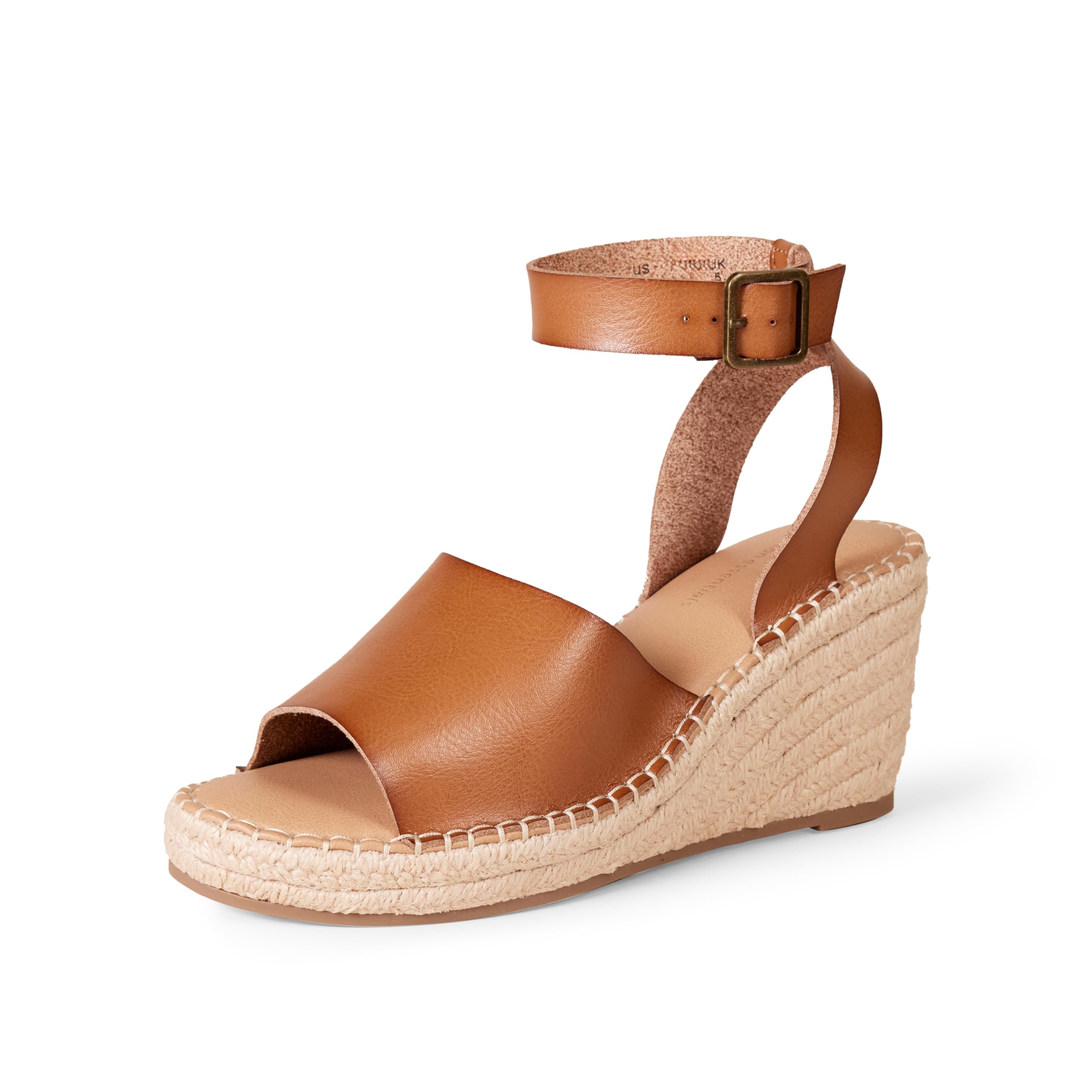 Amazon Essentials Women's Comfortable Wedge Espadrille Sandals - Breathable Summer Casual Shoes for Beach, Vacation & Everyday Wear