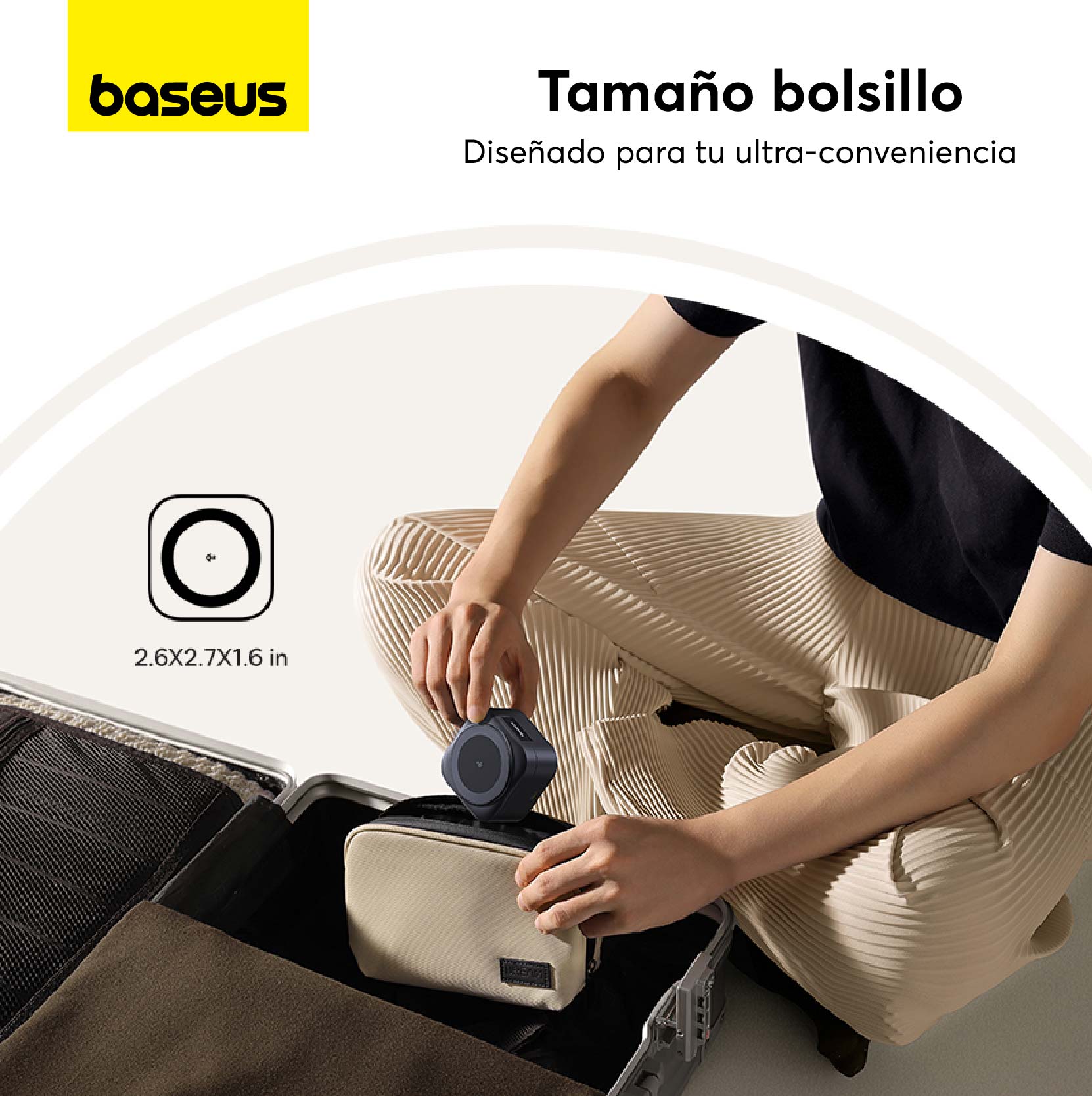 Baseus PicoGo 67W Qi2 Magnetic Wireless Charger 2-in-1 - Fast Charging for iPhone 15/14/13, Samsung Galaxy S23/S22 - Perfect for Home, Office & Travel