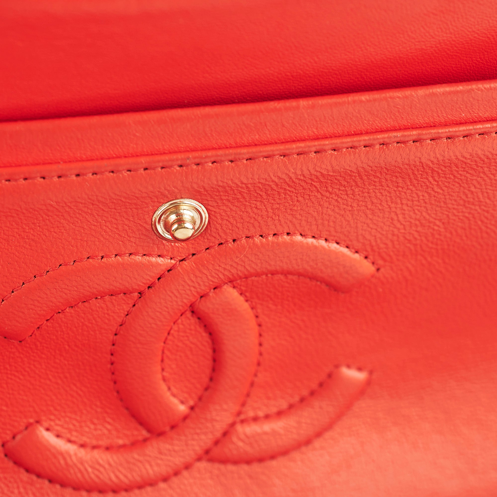 Chanel Medium/Large Classic Double Flap Bag in Red | Luxury Designer Handbag for Women | Perfect for Parties, Weddings & Everyday Elegance