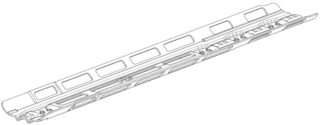 Bosch PowerTube 750 Mounting Rail - Horizontal Bracket for E-Bike Battery (BBP377Y), Smart System Compatible | Perfect for Electric Bike Battery Installation & Secure Storage
