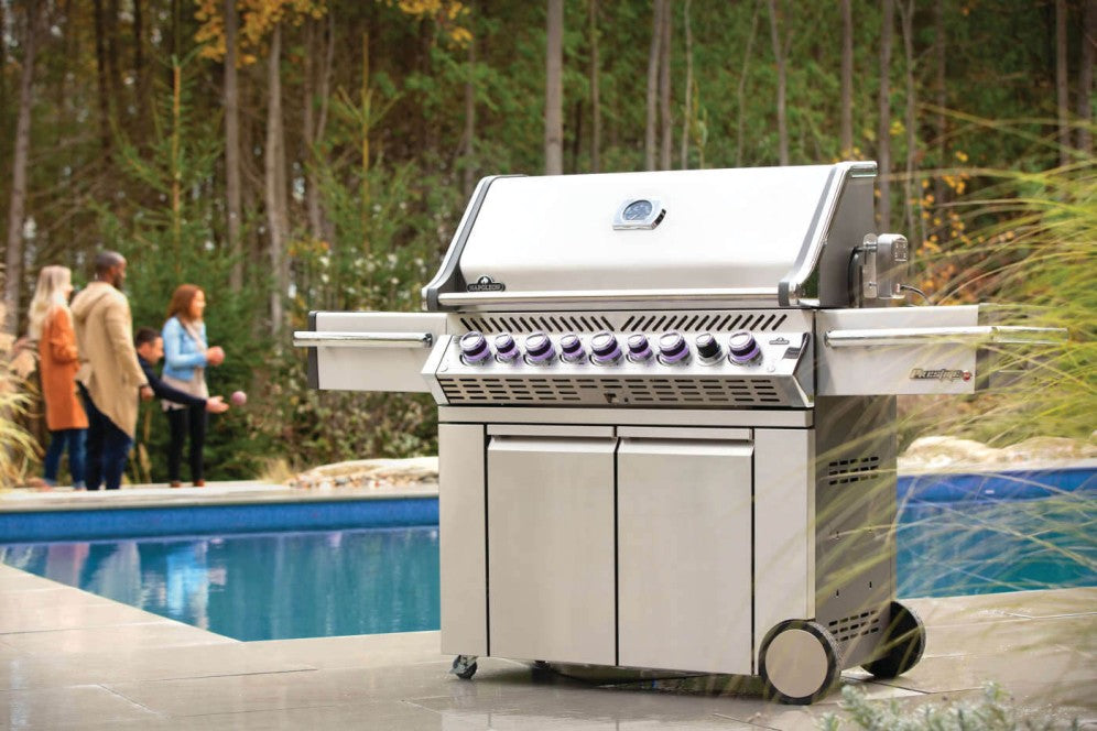 Napoleon Prestige Pro 665 RSIB Gas Grill with Infrared Sizzle Zone - PRO665RSIBPSS 3 Burner Stainless Steel Outdoor BBQ Grill for Backyard, Patio & Tailgating Parties