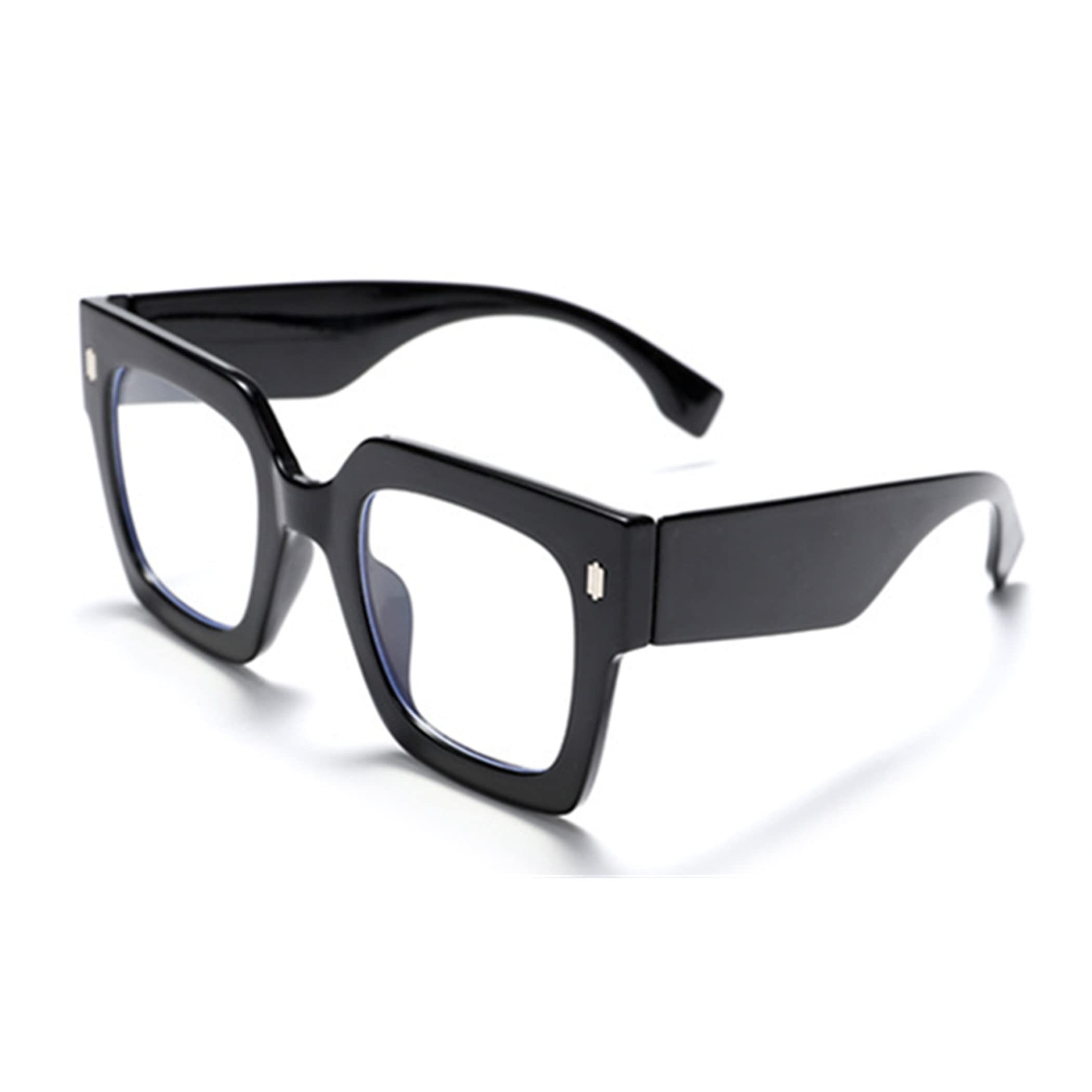 Bullabulling Oversized Square Blue Light Blocking Reading Glasses for Women - Stylish Computer Readers with UV Protection - Perfect for Office Work, Screen Time & Night Reading