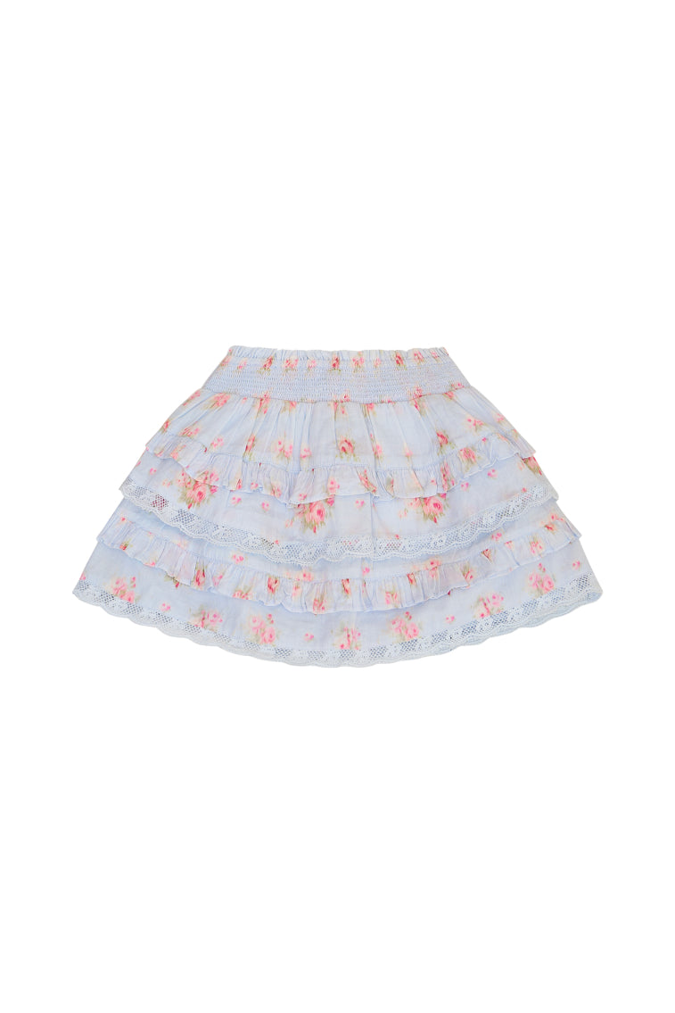 Billie Blue Floral Mini Skirt for Girls - Cute Summer Outfit for Beach, Party & Casual Wear