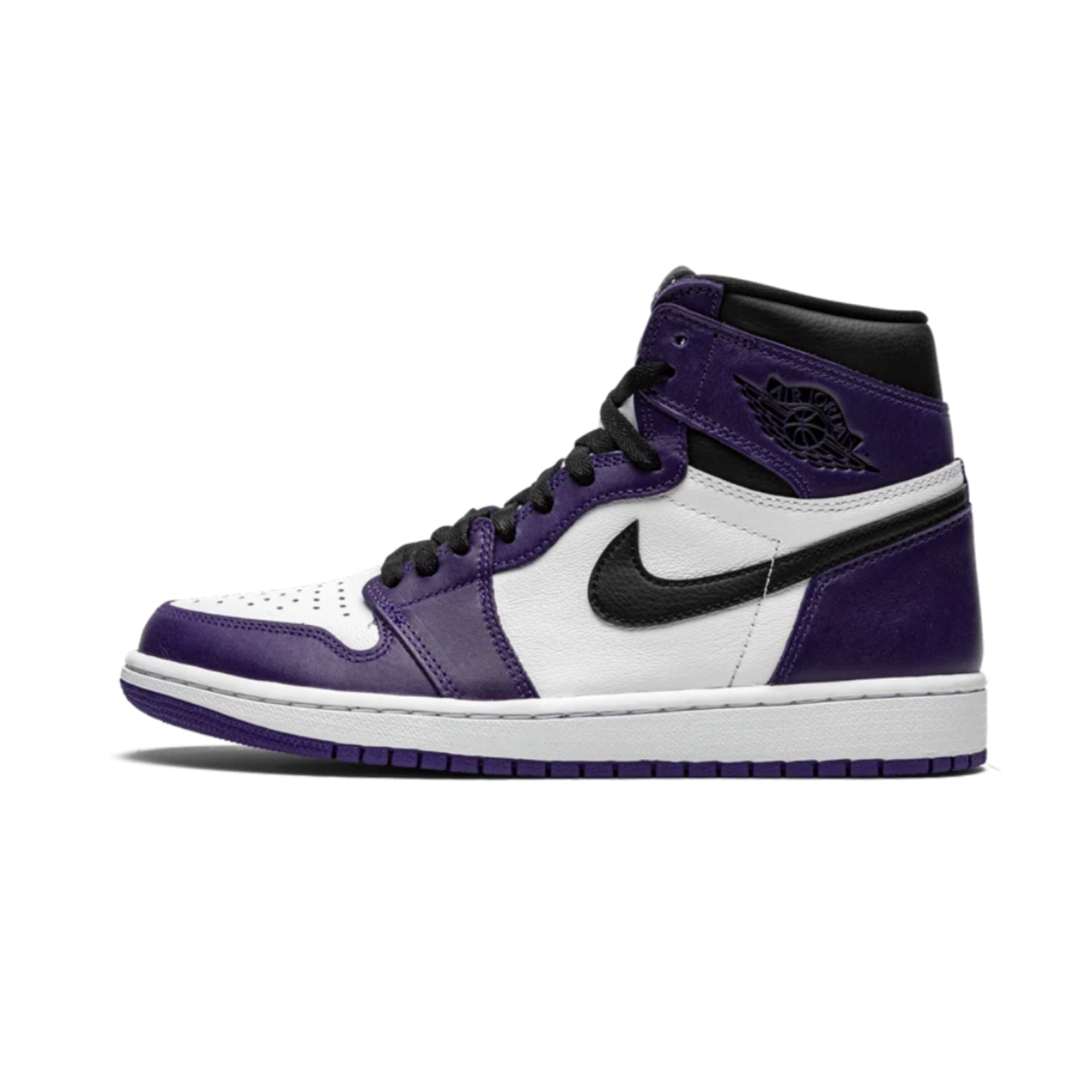 Air Jordan 1 High Retro Basketball Shoes - Court Purple & White Colorway - Perfect for Streetwear Fashion and Basketball Games