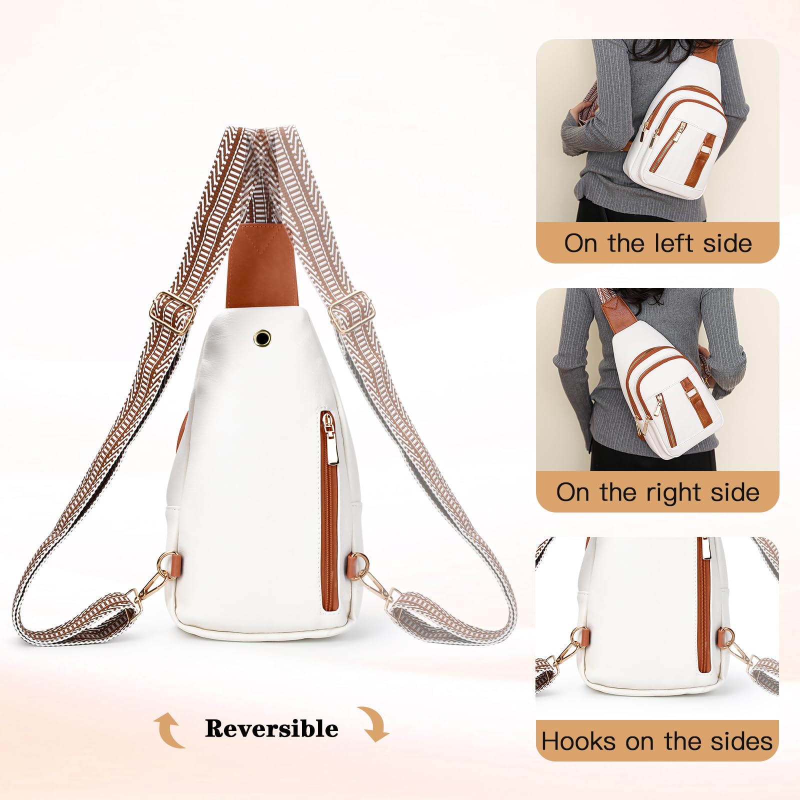 Stylish Leather Crossbody Bags for Women - Perfect Mother's Day, Birthday Gifts for Mom & Wife - Compact Sling Bag & Travel Fanny Pack for Everyday Use, Shopping, and Outdoor Adventures