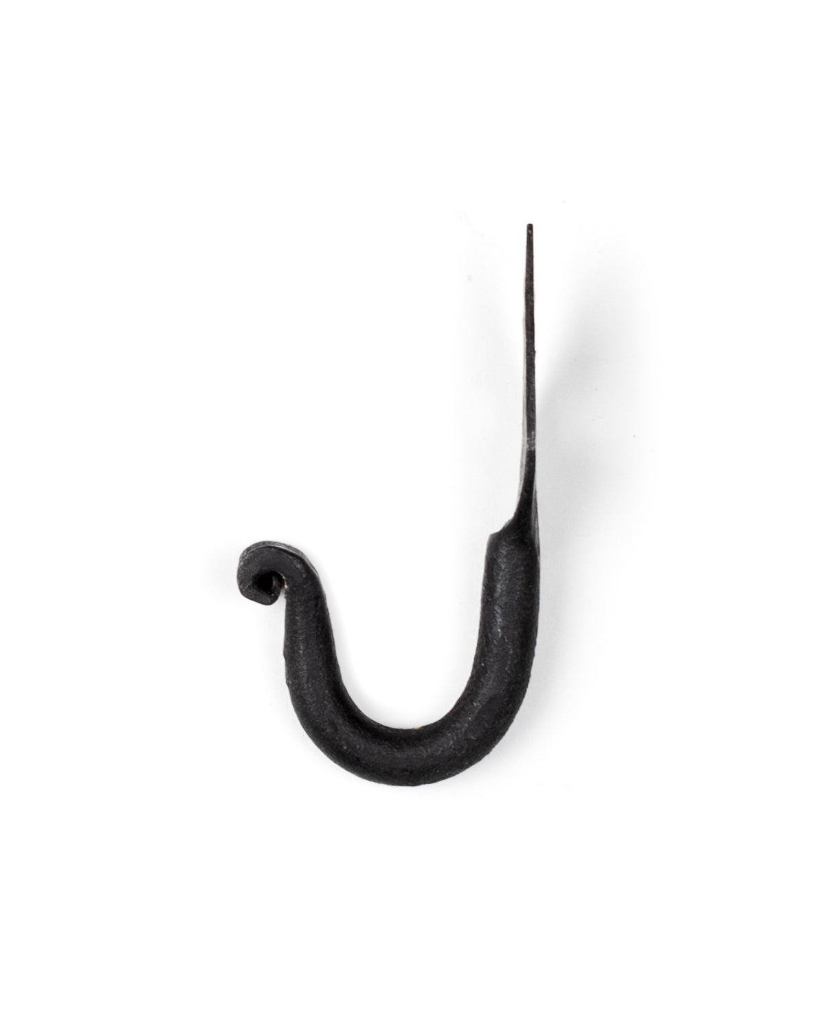 Handsmidd Krok Svart Smide - Premium Black Wrought Iron Hook for Home Decor, Kitchen, Garden & DIY Projects
