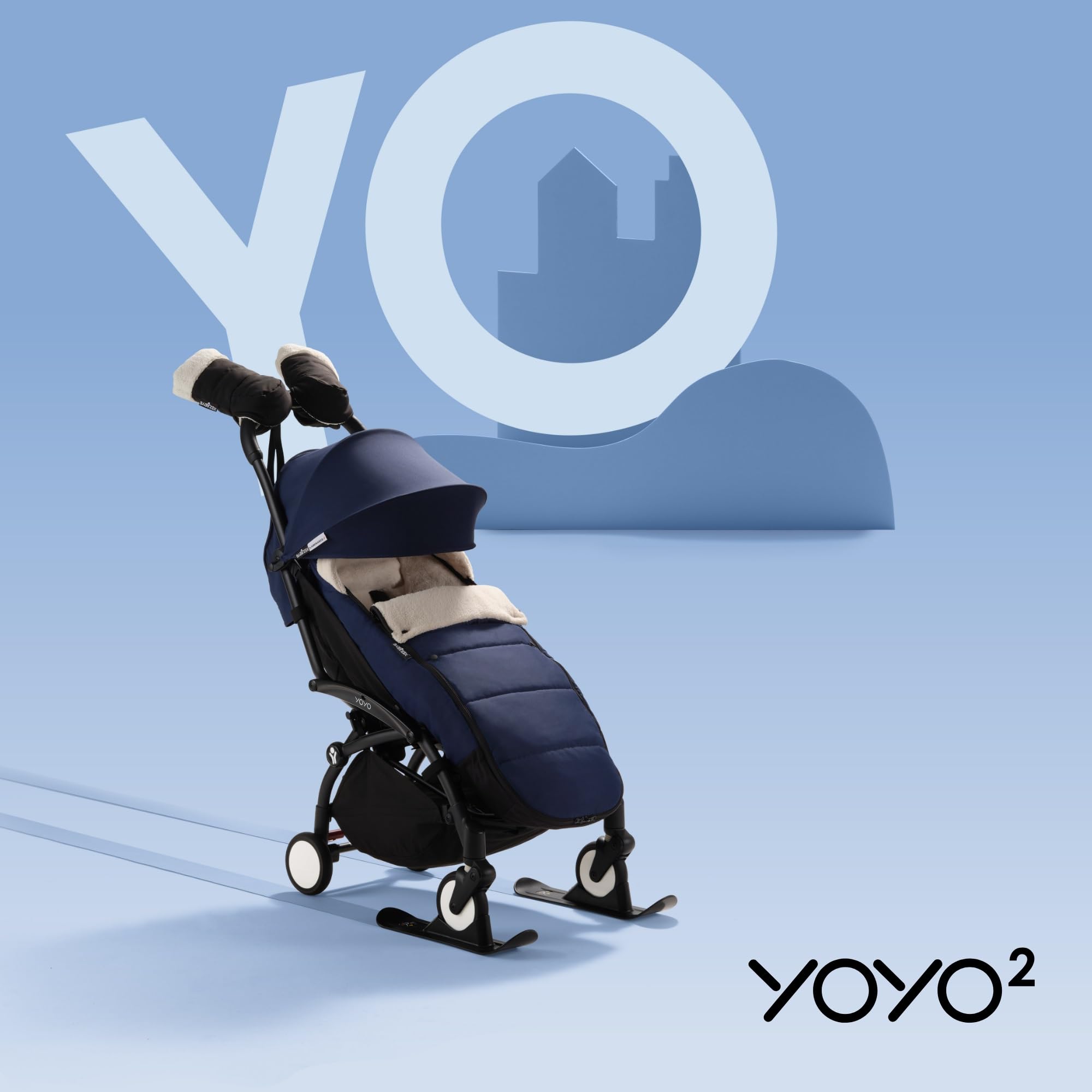 Stokke BABYZEN YOYO Footmuff in Peppermint - Soft Sherpa Lining & Fleece Hood with Adjustable Drawstring for Baby Stroller - Includes Carry Bag & Machine Washable - Perfect for Winter Walks and Outdoor Adventures with Your Baby