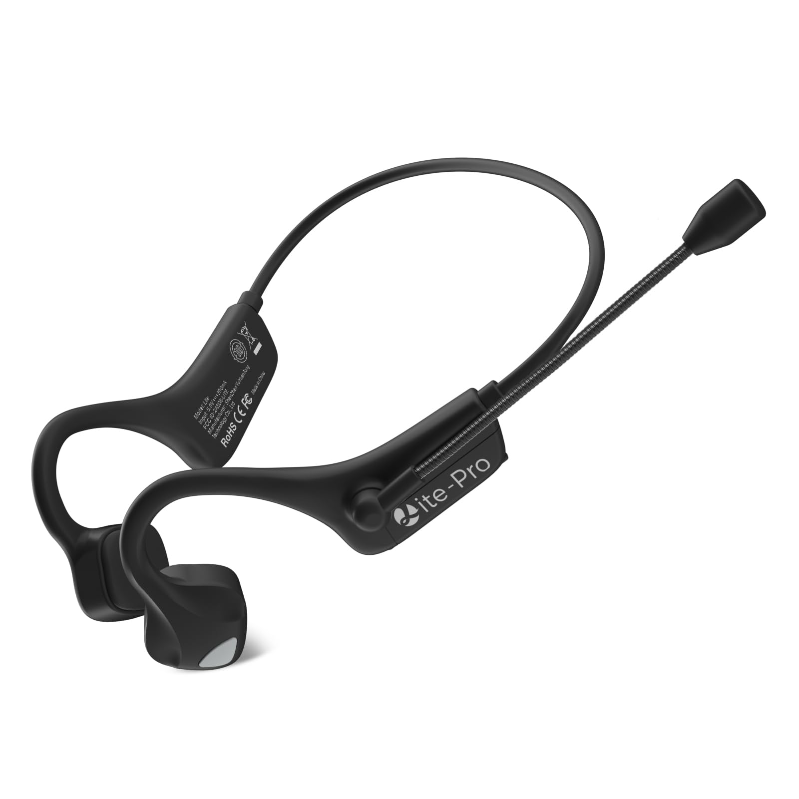 Wireless Bluetooth Headset with Microphone - Open Ear Noise Cancelling Headphones, Bluetooth 5.0 Multipoint Connectivity, Sweatproof for Workouts, Driving & Conference Calls | Perfect for Office, Gym & Online Meetings