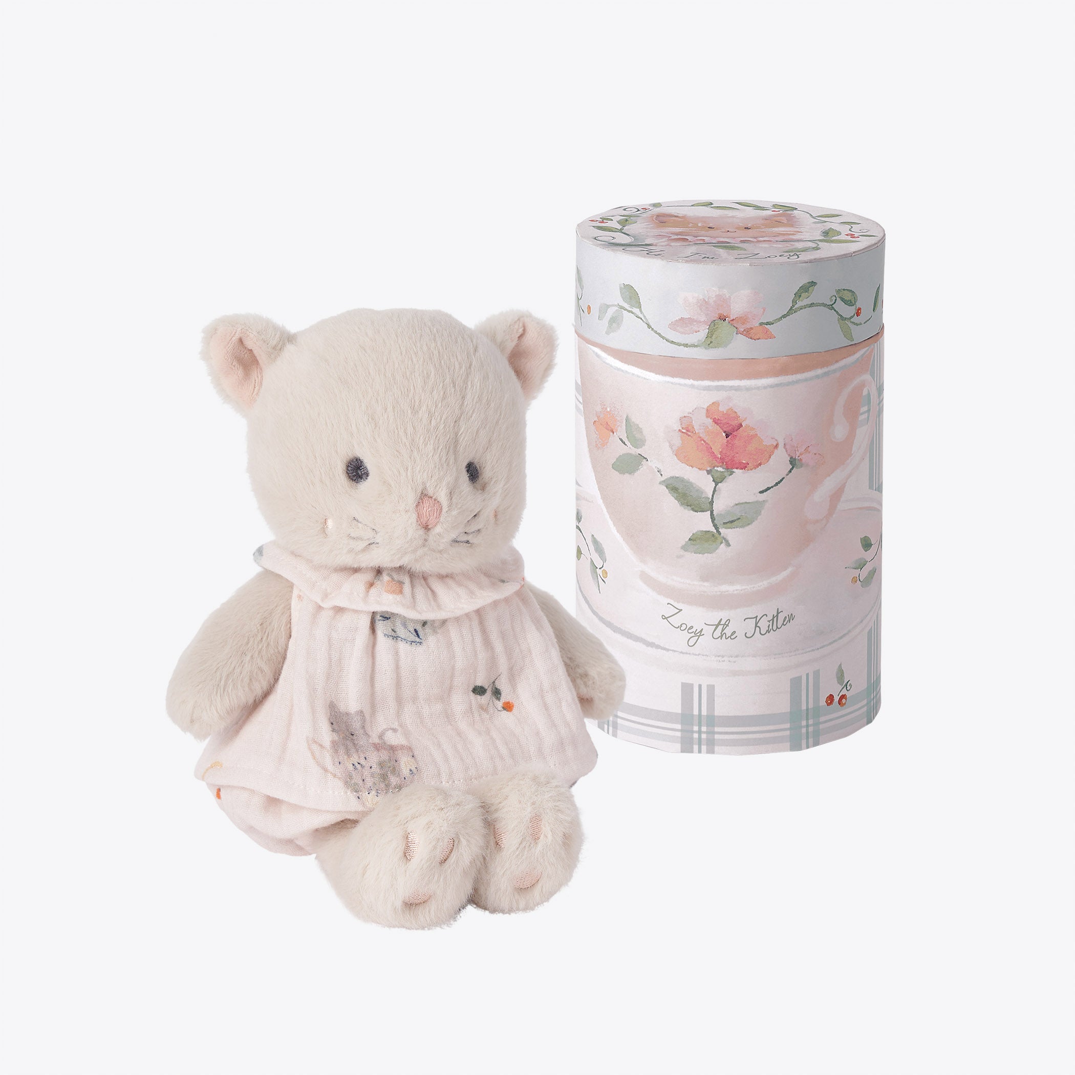 Zoey the Kitten Soft Plush Stuffed Animal Toy - Cute Collectible Gift for Kids & Cat Lovers - Perfect for Birthday Presents, Nursery Decor, and Cuddling