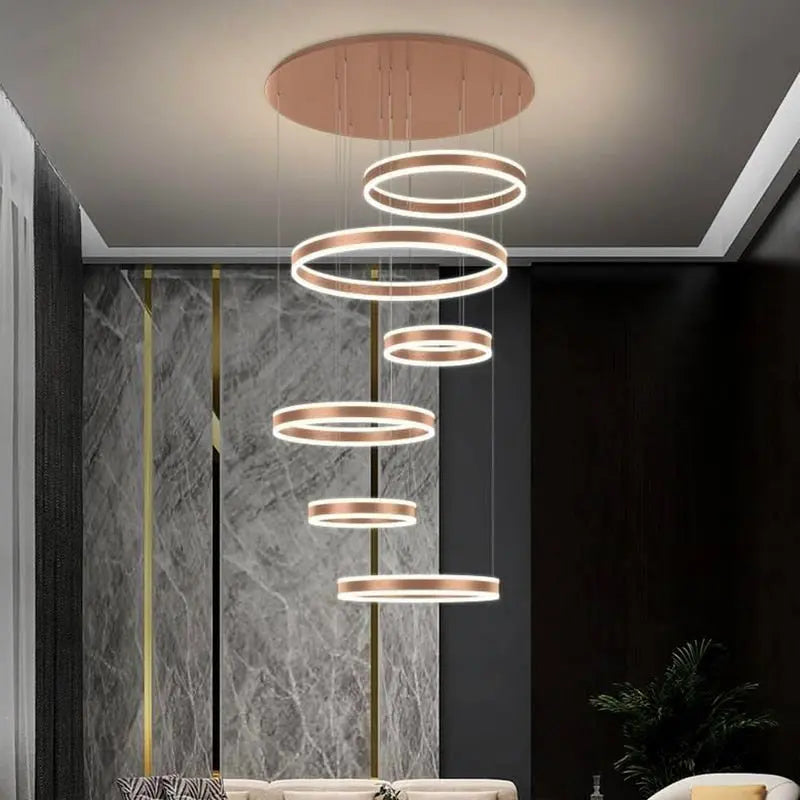 Lucy Modern Staircase Chandelier - Elegant Crystal Pendant Lighting Fixture for Foyer, Hallway & Stairwell | Perfect for Contemporary Home Decor & Luxury Interior Design