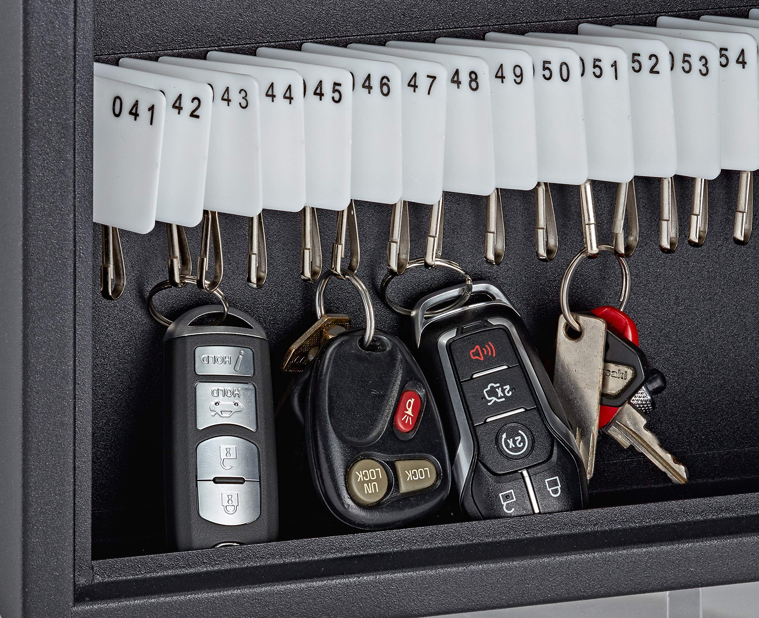 Adiroffice 60-Key Wall Mount Key Holder with Digital Code Lock - Secure Key Storage Cabinet for Valet Parking, Car Dealers & Home/Office Organization - Space-Saving Wall-Mounted Key Box for Easy Access & Security