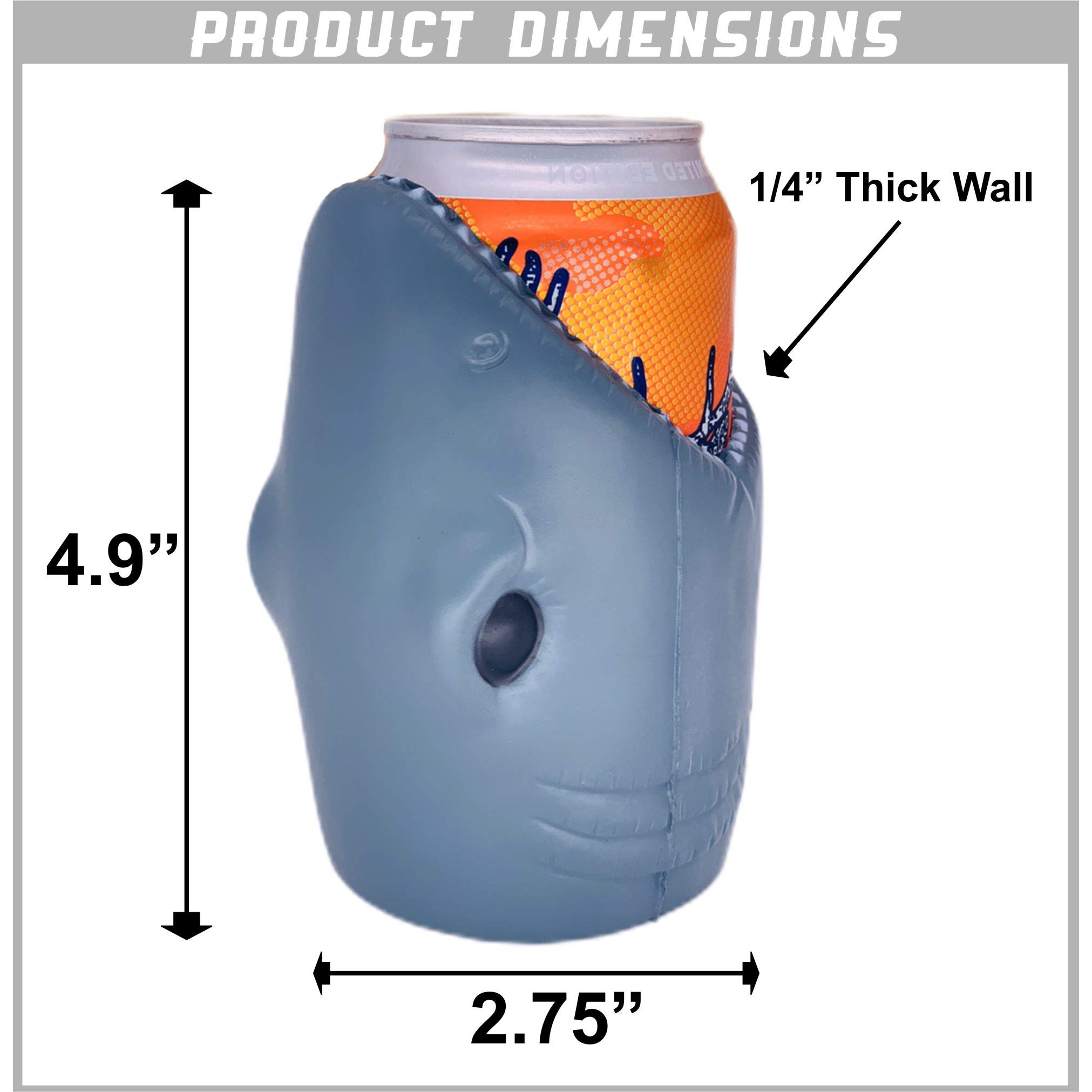 Lake Life Shark Bite Can Cooler - Insulated Beer Can Holder for Camping, Beach & Pool Parties - Keeps Drinks Cold for Hours - Perfect for Outdoor Adventures, BBQs & Summer Gatherings