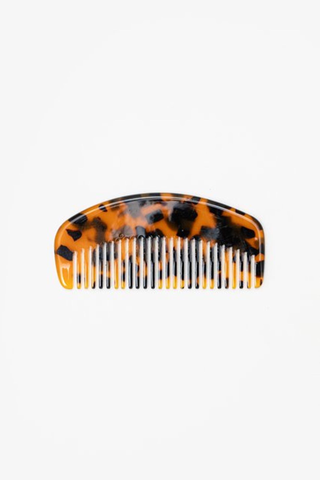 Premium Antler Pocket Comb - Dark Tortoise Shell Design for Men & Women | Compact & Durable Travel Comb for On-the-Go Grooming, Beard Care & Hair Styling