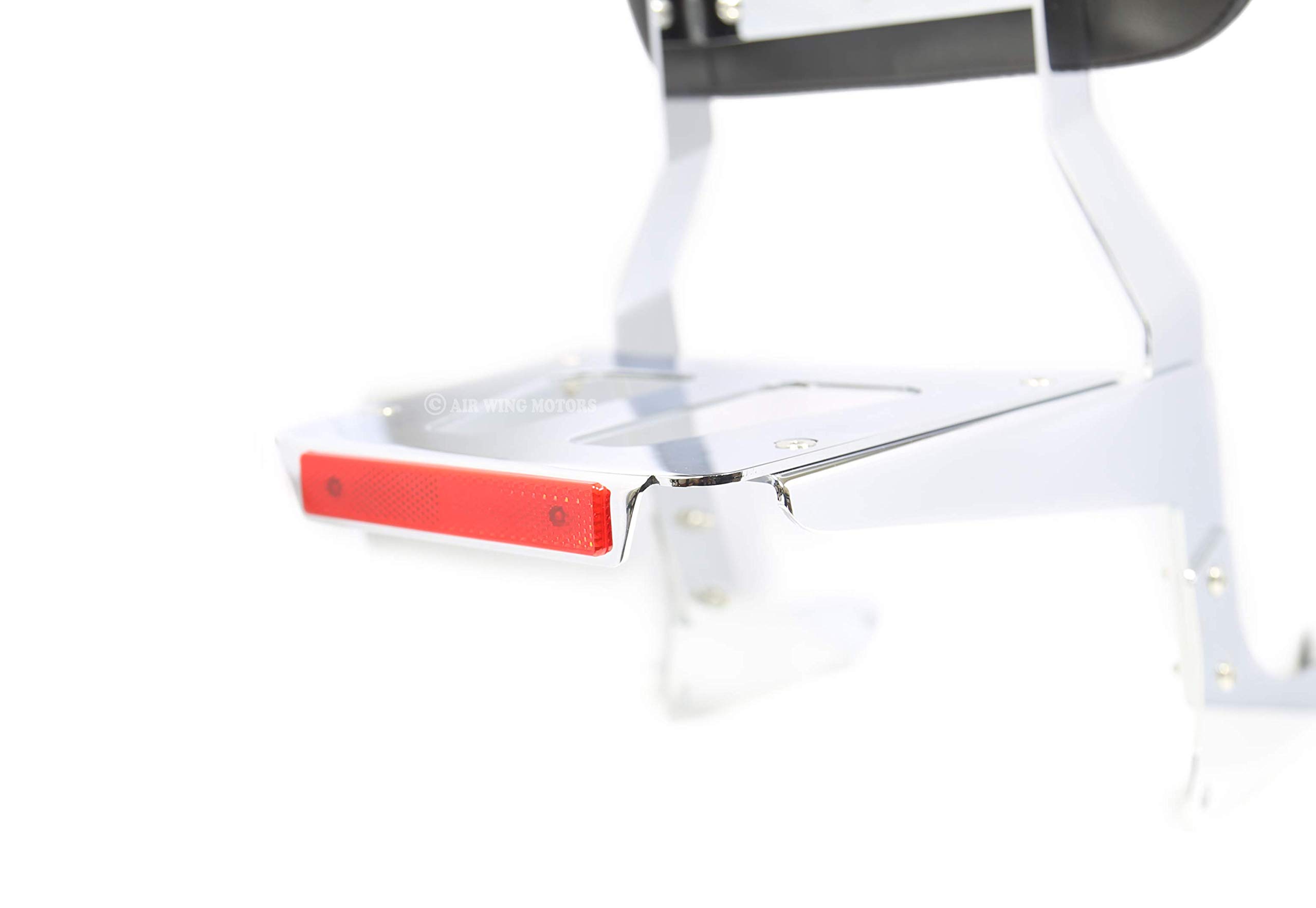 Honda Rebel CMX250 CMX 250 Sissy Bar Backrest (1985-2016) - Passenger Backrest & Luggage Rack with Safety Reflector | Perfect for Long Rides & Touring Accessories