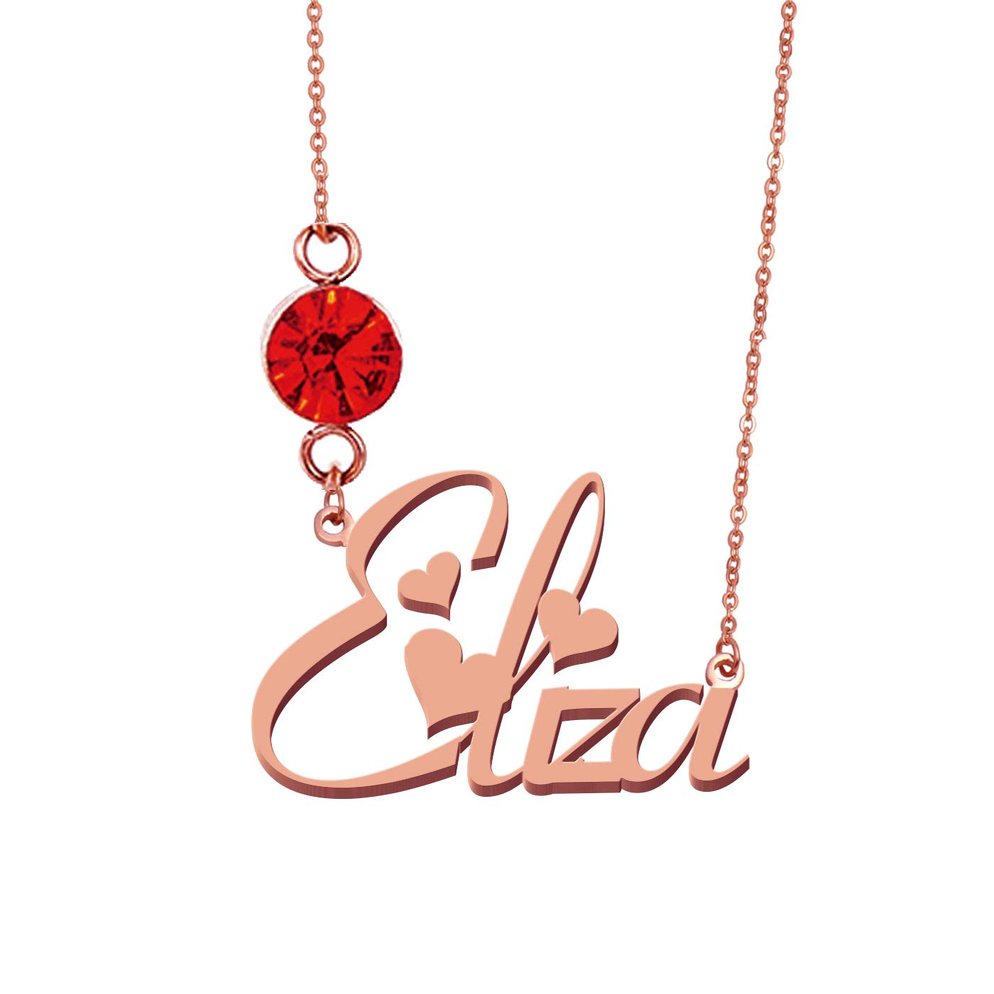 Personalized Name Necklace with Birthstone - Custom Engraved Jewelry Gift for Women, Mom, Wife - Perfect for Birthday, Anniversary & Valentine's Day Gifts