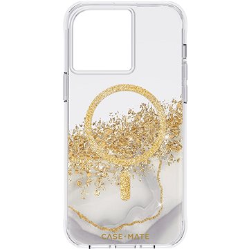 Antimicrobial Hardshell Phone Case with MagSafe - Karat Marble Design for iPhone 14 Pro Max | Protective Cover for Everyday Use & Travel