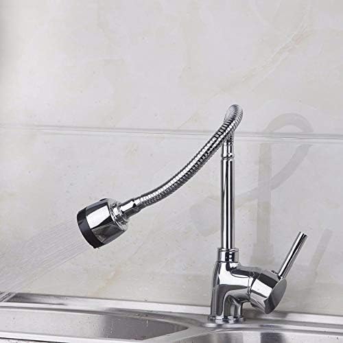 Modern Chrome Kitchen Sink Faucet with Swivel Spout & Ceramic Disc - Hot/Cold Water Mixer Tap for Contemporary Homes | Perfect for Washing Dishes, Food Prep & Kitchen Cleaning
