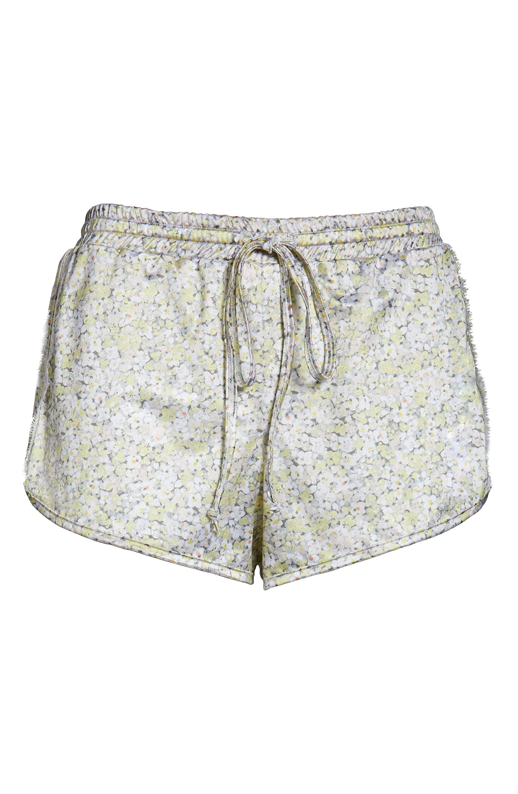 Jason Wu Women's Stretch Lace Trim Satin Pajama Shorts - Comfortable Sleepwear for Lounge & Vacation | Perfect for Bedtime, Relaxing at Home & Summer Nights