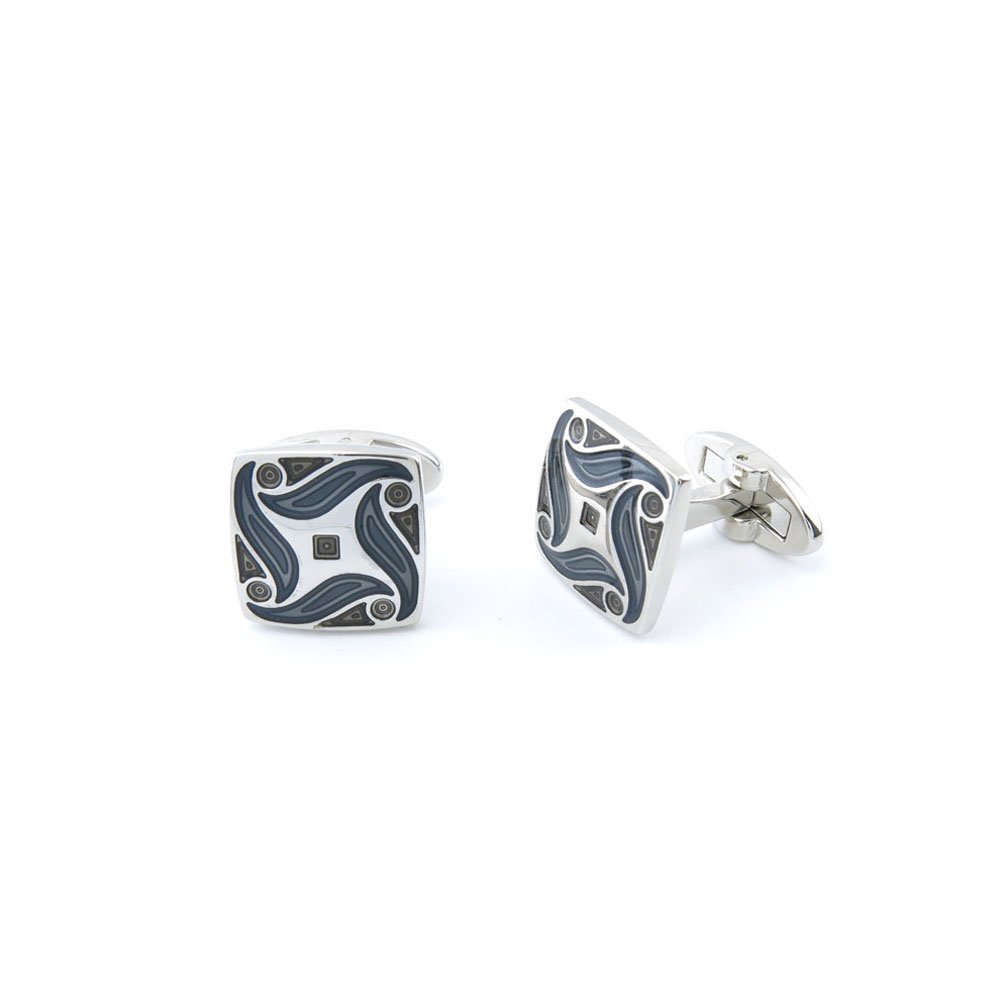 Men's & Boys' Enamel Retro Pattern Cufflinks - Elegant Wedding, Party Favors & Gifts for Special Occasions