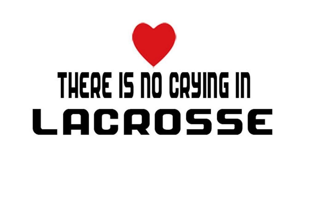 No Crying in Lacrosse Decal - Vinyl Sticker for Cars, Laptops, Walls & Windows - Perfect for Sports Fans, Athletes & Team Spirit