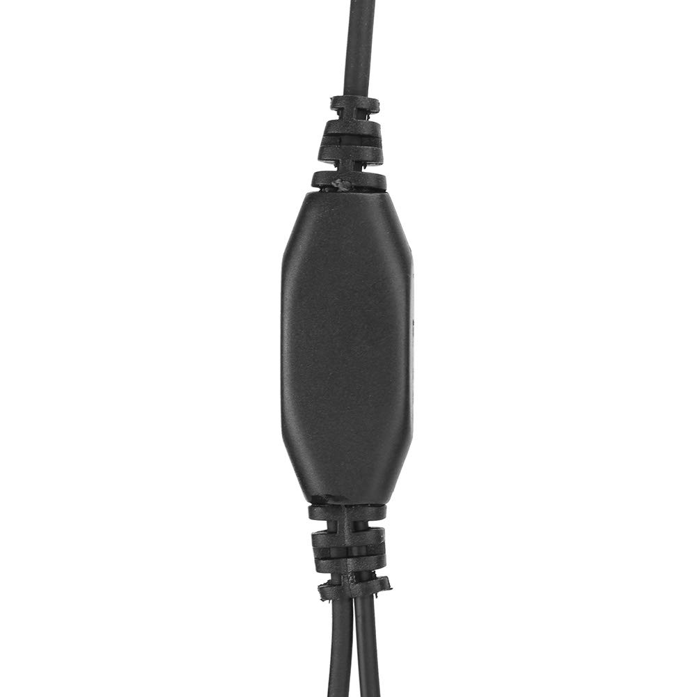 Universal KPlug Motorcycle Helmet Headset Intercom - Large PTT Button for Walkie Talkie & Two-Way Radio Communication - Black (Ideal for Group Riding, Road Trips & Motorcycle Touring)