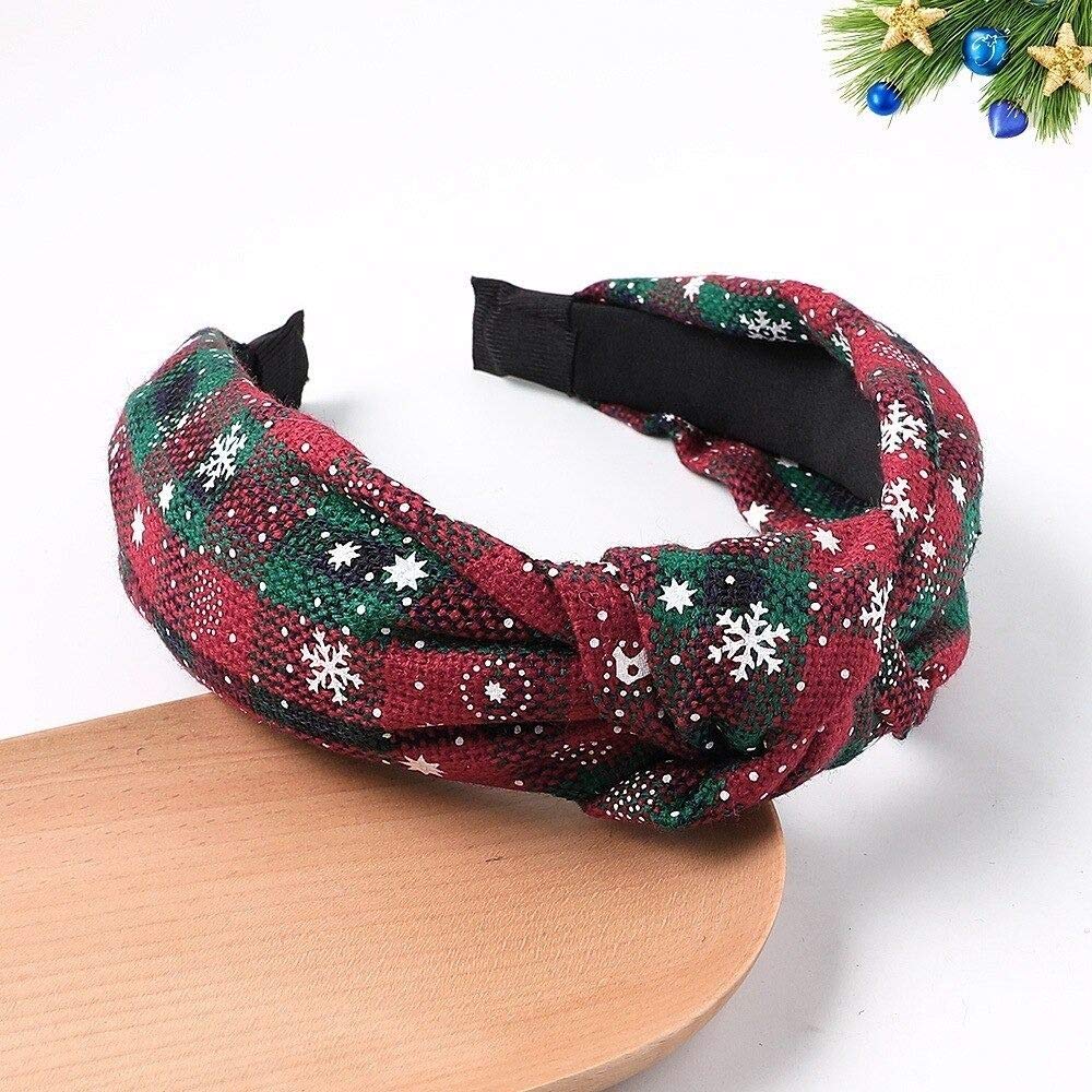Christmas Hairband for Women & Teens - One Size Fits All Xmas Party Headband - Festive Red Wine Headwear for Holiday Gatherings, Christmas Photos & Seasonal Celebrations