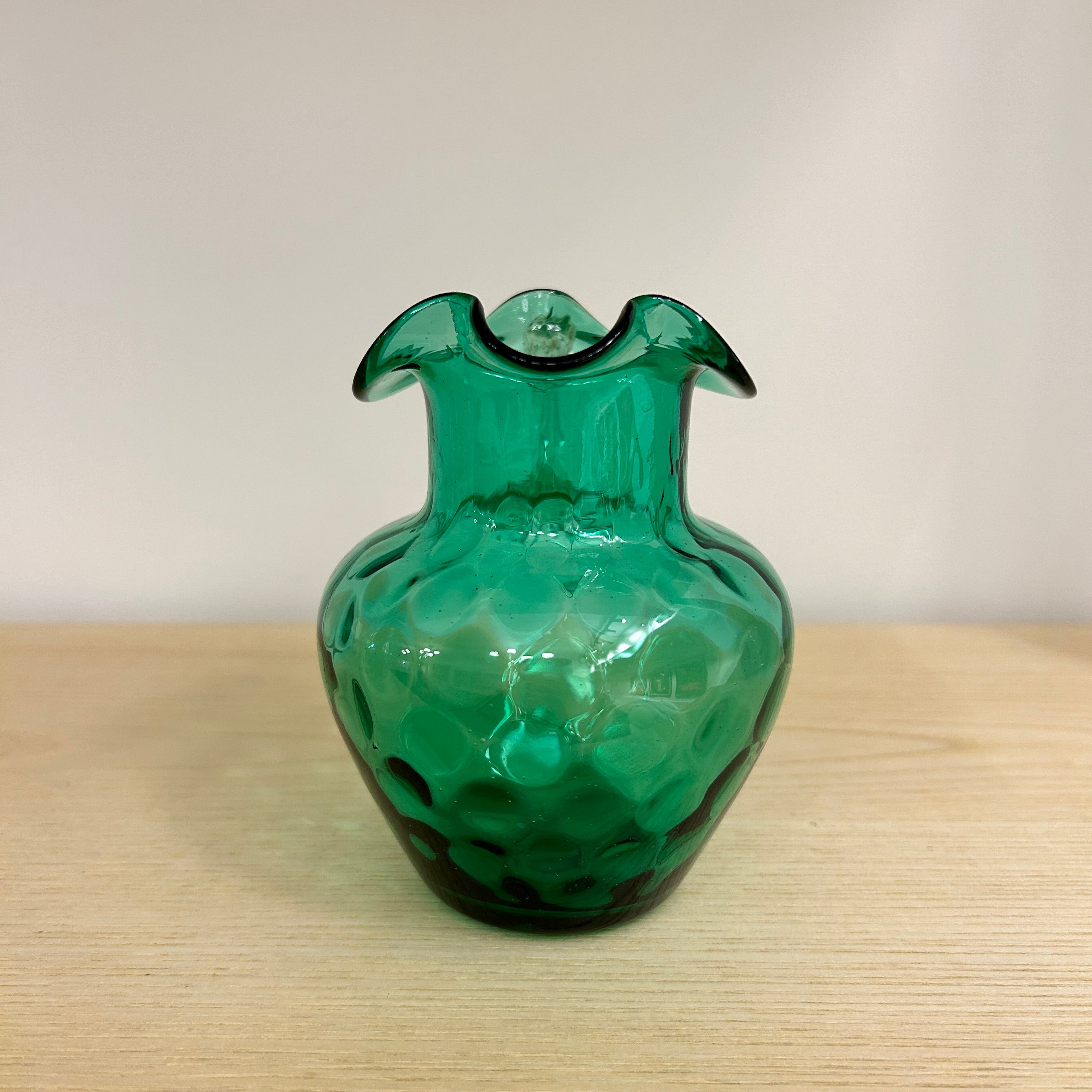 Handmade Small Blown Glass Pitcher - Elegant Water & Juice Serving Carafe for Home, Dining & Entertaining - Perfect for Tea, Cocktails & Decorative Display