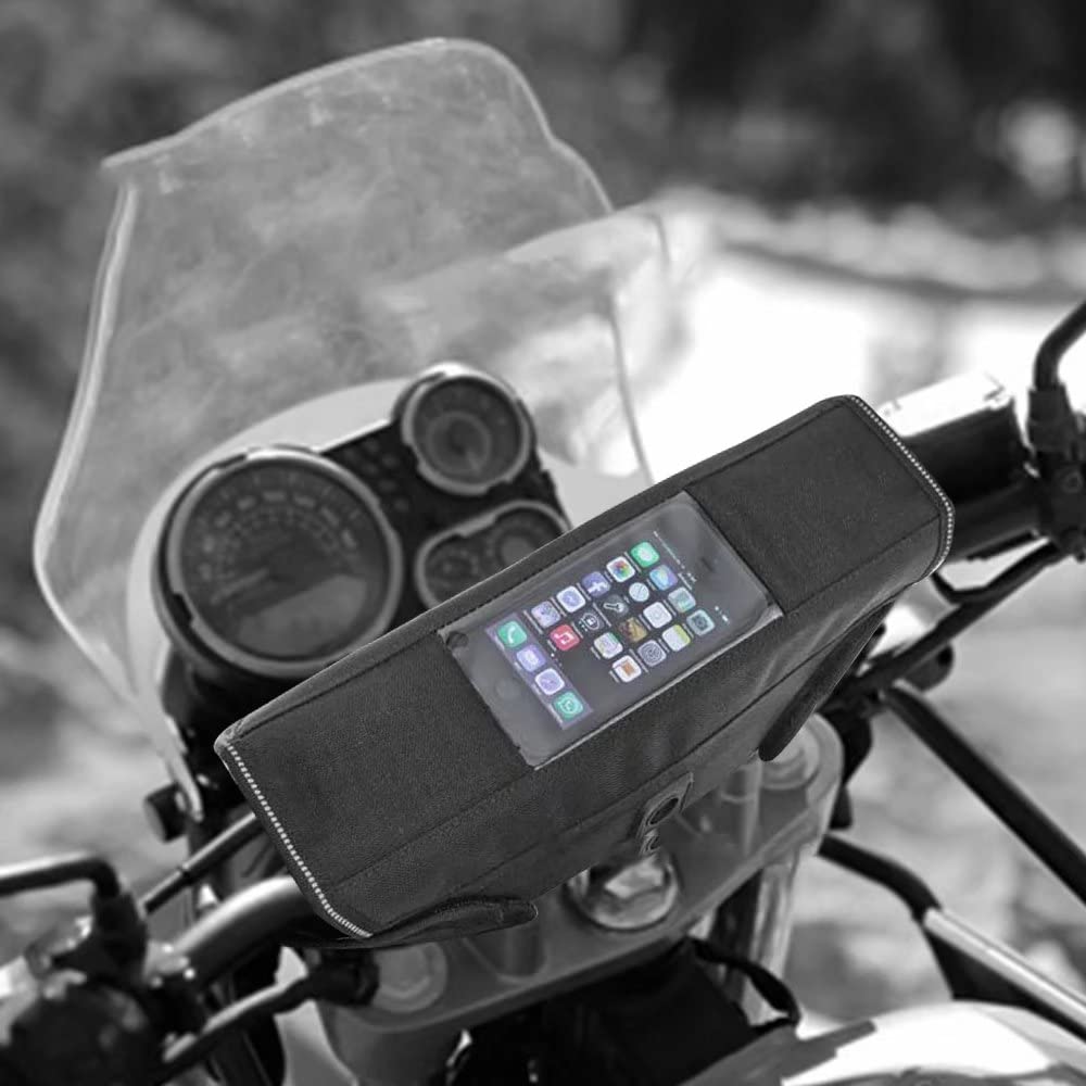 Waterproof Motorcycle Handlebar Bag - Durable Storage Pouch for Travel & Tools - Fits Royal Enfield Himalayan - Perfect for Adventure Riding & Commuting