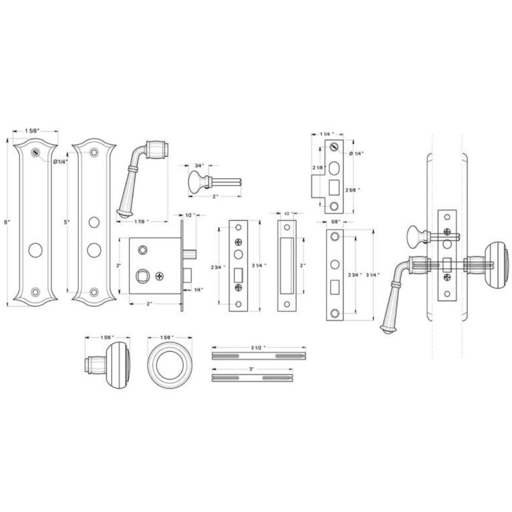 Deltana SDL688U26 Classic Storm Door Mortise Latch Lock in Polished Chrome - Secure Entry Door Hardware for Home & Patio Protection