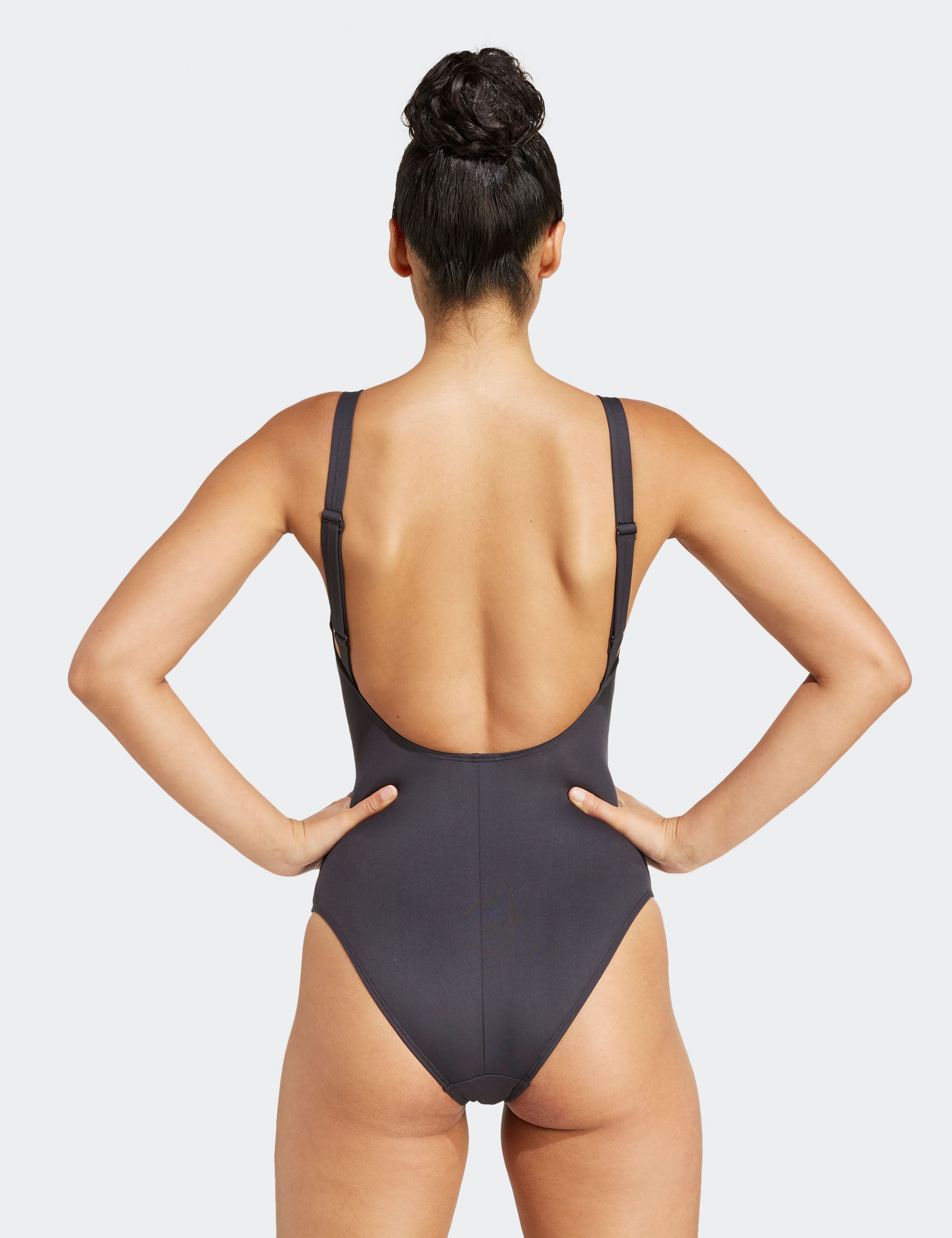 Iconisea Padded U Back Swimsuit for Women - Adjustable Straps & Removable Cups - Black One Piece Bathing Suit - Perfect for Swimming, Beach Vacation & Poolside Relaxation