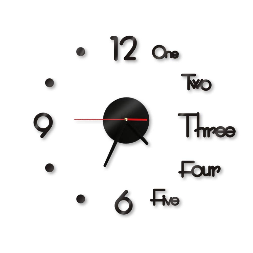 Naiyafly 3D DIY Wall Clock - Creative Mirror Surface Design for Home Decor | Easy-to-Install Wall Sticker Watch for Living Room, Bedroom & Office | Perfect Modern Decoration for Gifts & Interior Design