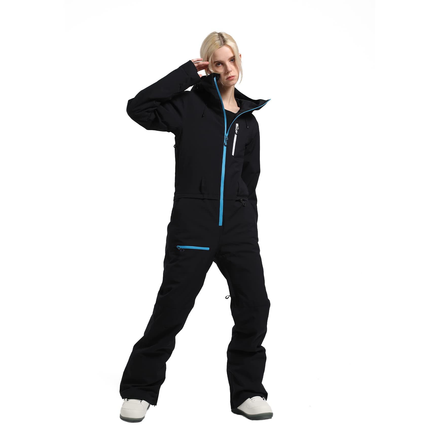 Waterproof Windproof Insulated Women's One-Piece Ski Suit - Winter Snowsuit for Skiing, Snowboarding & Outdoor Snow Sports