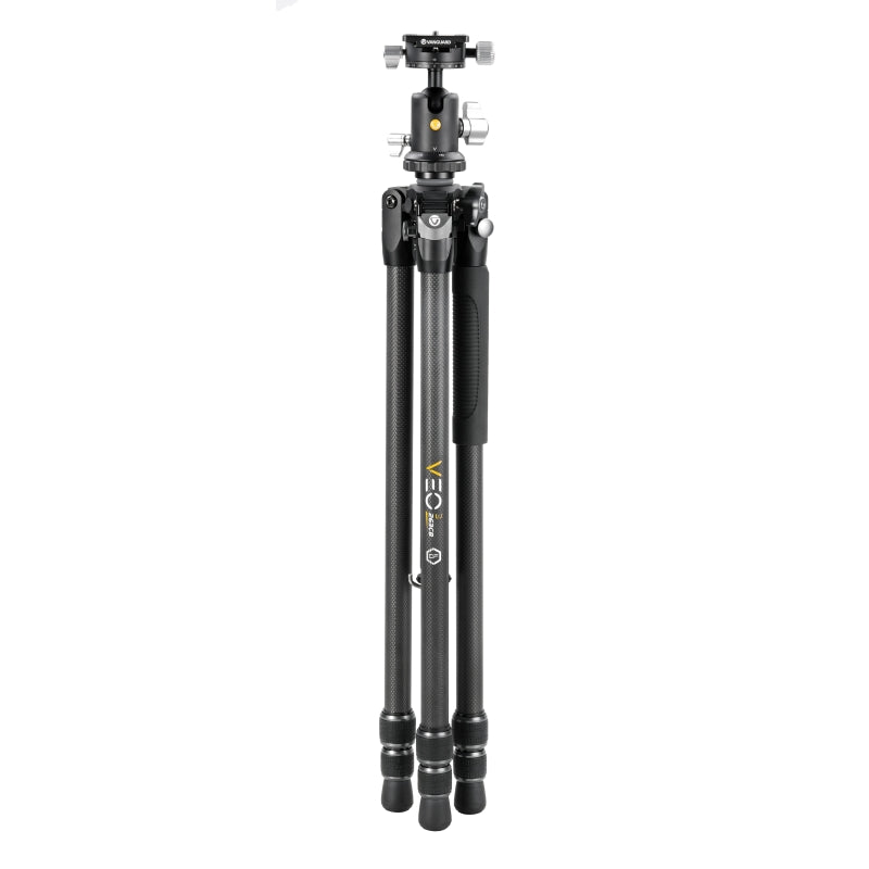 VEO 3 263CB Carbon Fiber Tripod with Dual Axis Ball Head - Lightweight Travel Tripod for DSLR Cameras, Perfect for Photography, Videography & Outdoor Adventures
