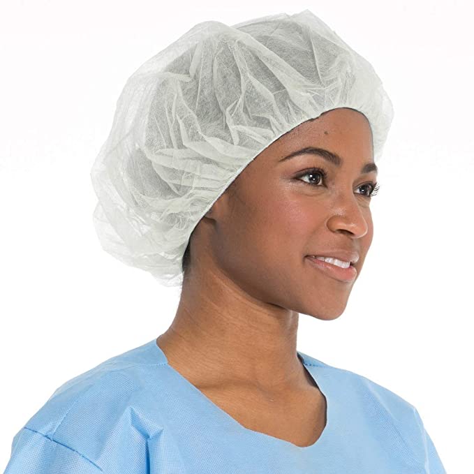 28-Pack White Bouffant Disposable Hair Caps (1000 Count) - Perfect for Food Service, Medical Use & Salon Hairdressing