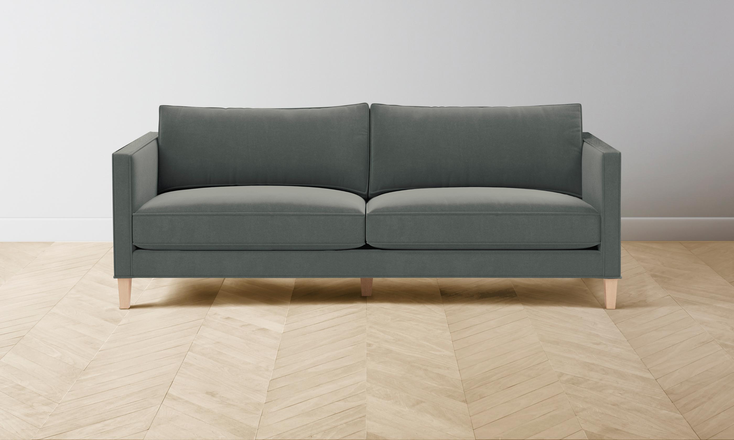 Premium Crosby Sofa - Luxurious Mohair Upholstery in Elegant Fog Gray - Perfect for Living Rooms, Lounges & Cozy Home Decor