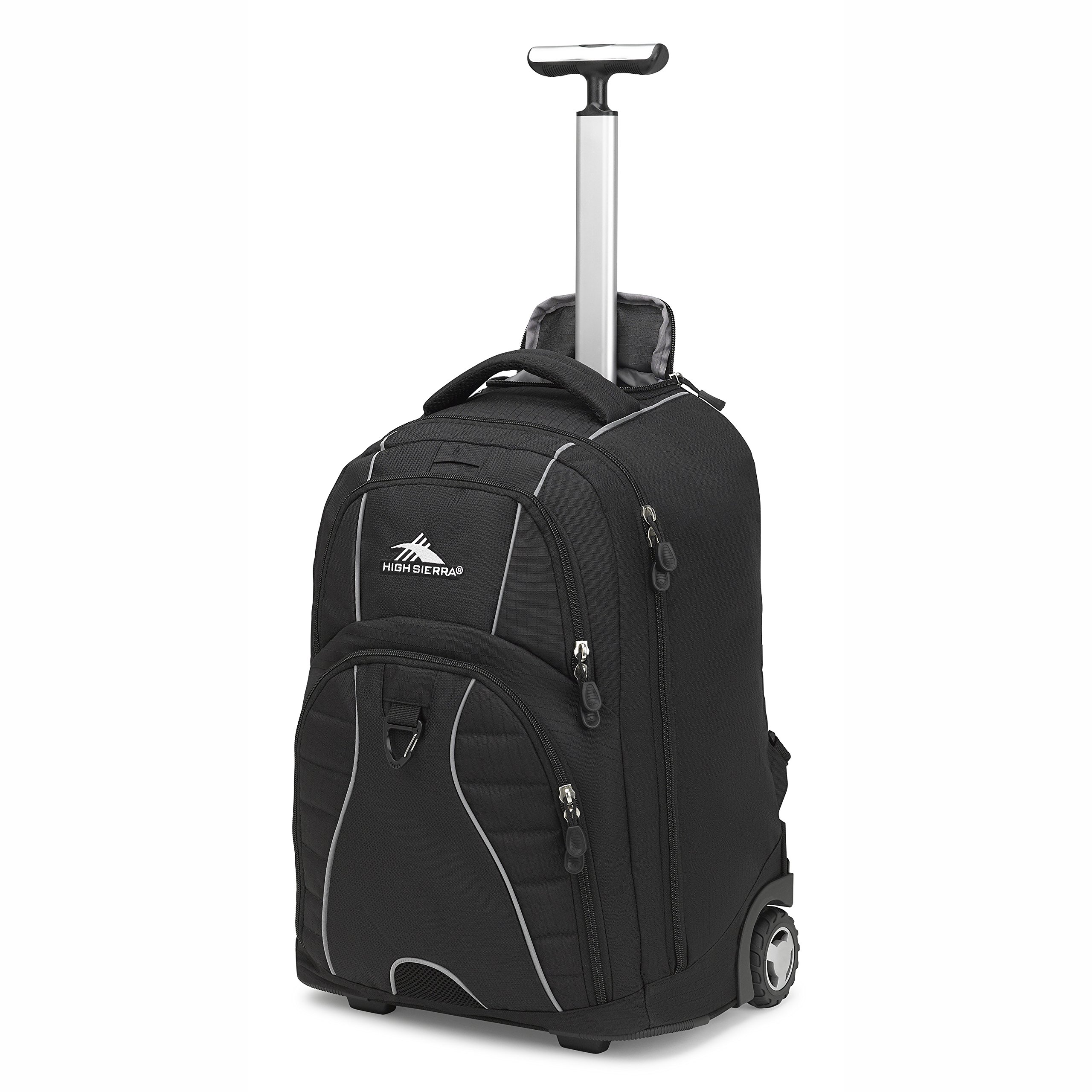 High Sierra Freewheel Wheeled Laptop Backpack - Durable Rolling Travel Backpack for 17-Inch Laptops, Black, One Size - Perfect for Business Travel, Commuting & College Students