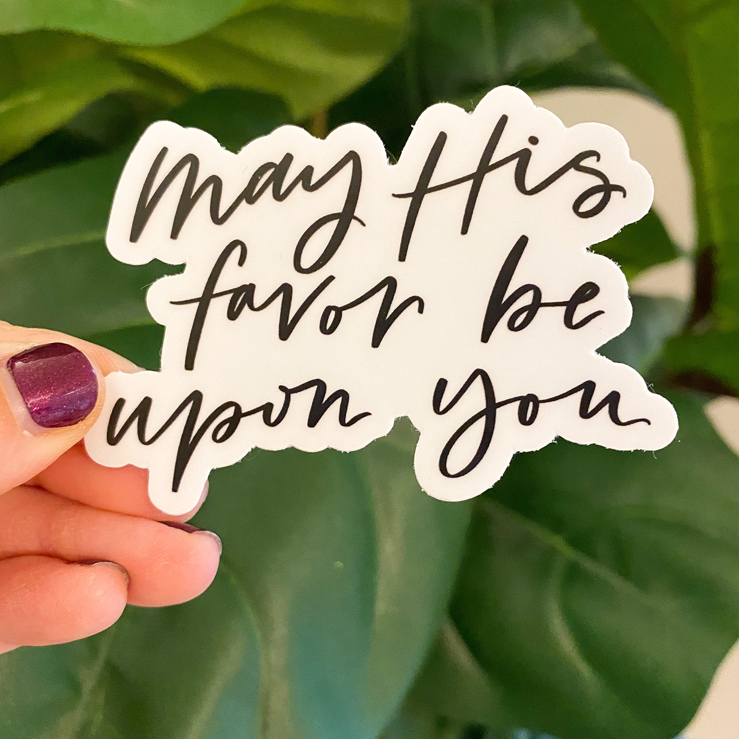 Bible Verse Stickers - Inspirational Christian Faith Quotes & Religious Decals for Journals, Bibles & Gifts | May His Favor Be Upon You