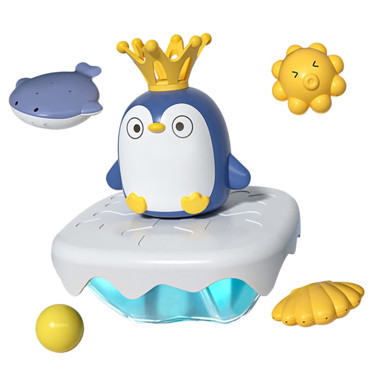 UPKOCH 4 Sets Penguin Bath Toys - Water Spray & Sprinkler Fun Bath Time Toys for Kids, Cute Penguin Shaped Bathroom Play Set for Toddlers & Babies - Perfect for Bathtub, Pool, and Outdoor Water Play