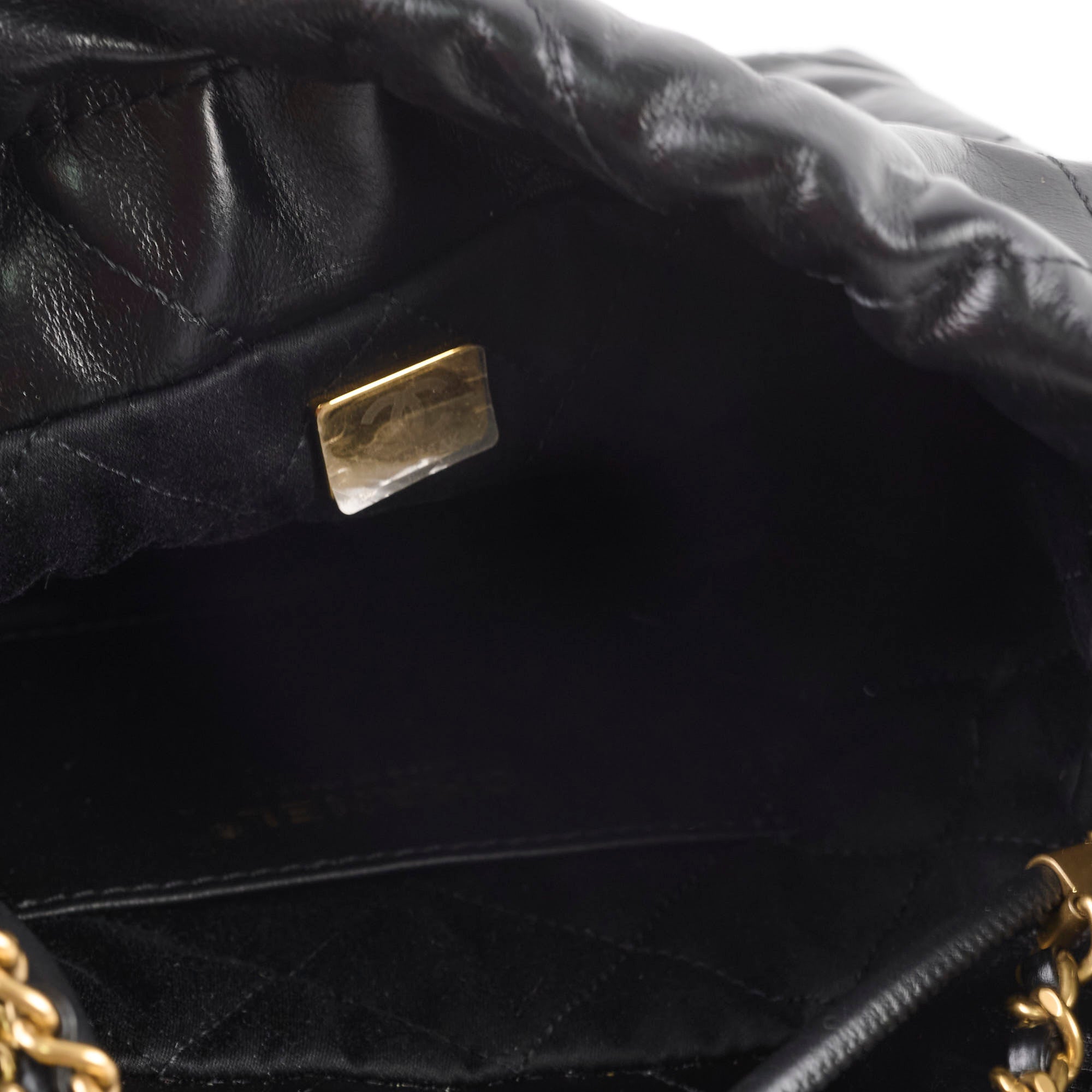 Chanel Mini 22 Black Leather Crossbody Bag with Microchip - Luxury Designer Handbag for Women, Perfect for Date Night & Evening Events