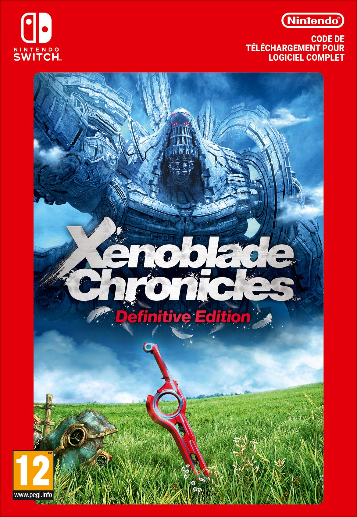 Xenoblade Chronicles Definitive Edition - Nintendo Switch Digital Download Code | Epic JRPG Adventure Game for Switch | Perfect for Home Gaming & Travel Entertainment