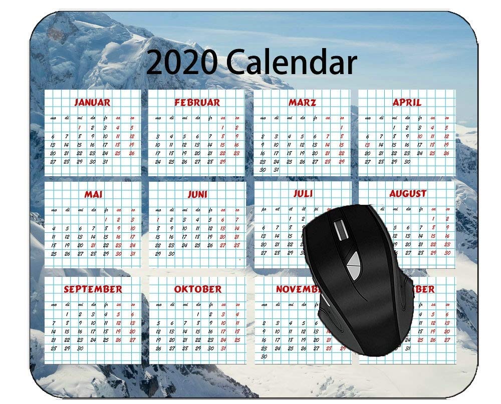 2020 Snowflake Art Mouse Pad - Blue Snow Themed Gaming & Office Mouse Mat for Computer, Laptop, Desk - Perfect for Winter Decor & Workstation Setup