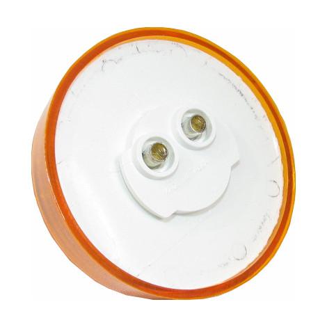 Fortpro 2.5 Inch Round Clearance Marker Light - Sealed Incandescent Bulb for Trucks, Trailers & Heavy Equipment Safety Lighting