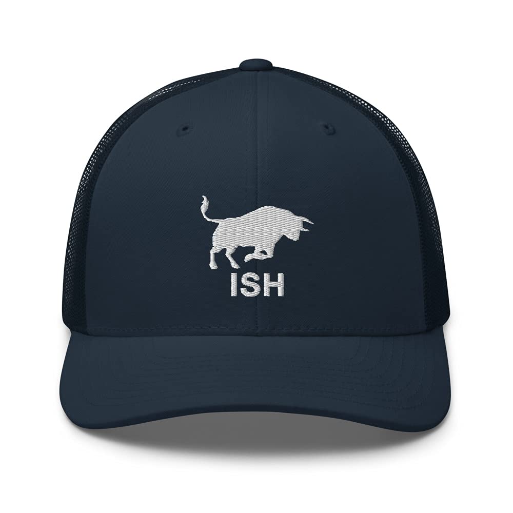 Trendy Embroidered Bull Market & Crypto Trucker Hat - Stylish Stock Market & Bitcoin Cap for Trading, Investing & Outdoor Activities