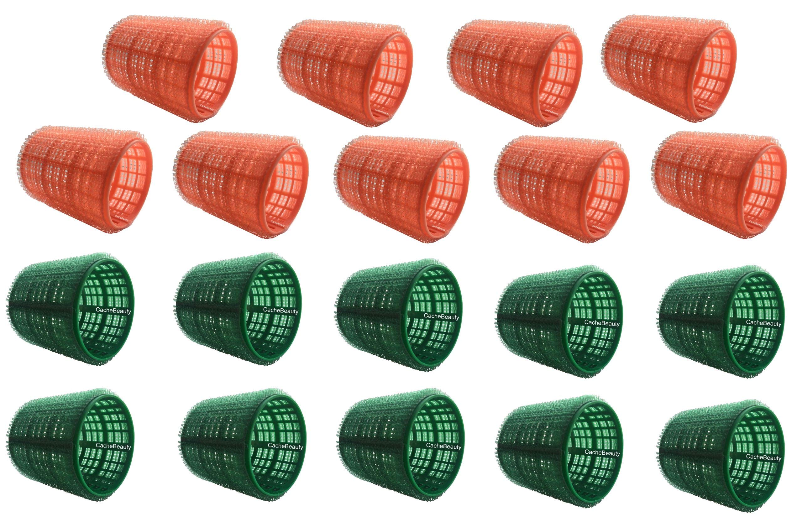 Velcro Hair Rollers Set of 19 - Extra Large Volume Rollers for Curly & Wavy Hairstyles - Perfect for Home Salon, Wedding & Party Styling
