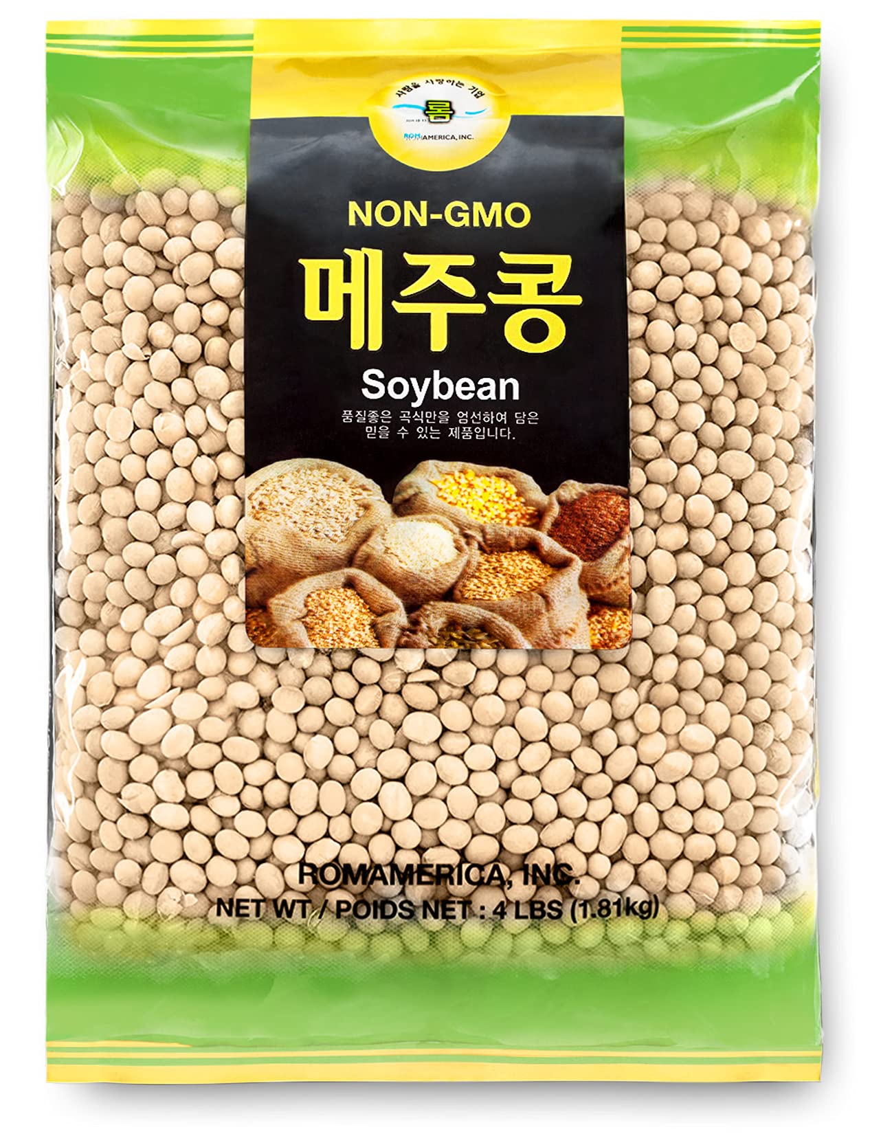 Premium Non-GMO Soybeans for Soy Milk, Tofu, Tempeh, Miso & Natto - 4lb Bulk Pack | Organic Plant-Based Protein Source for Vegan Cooking, Homemade Soy Products & Fermented Foods